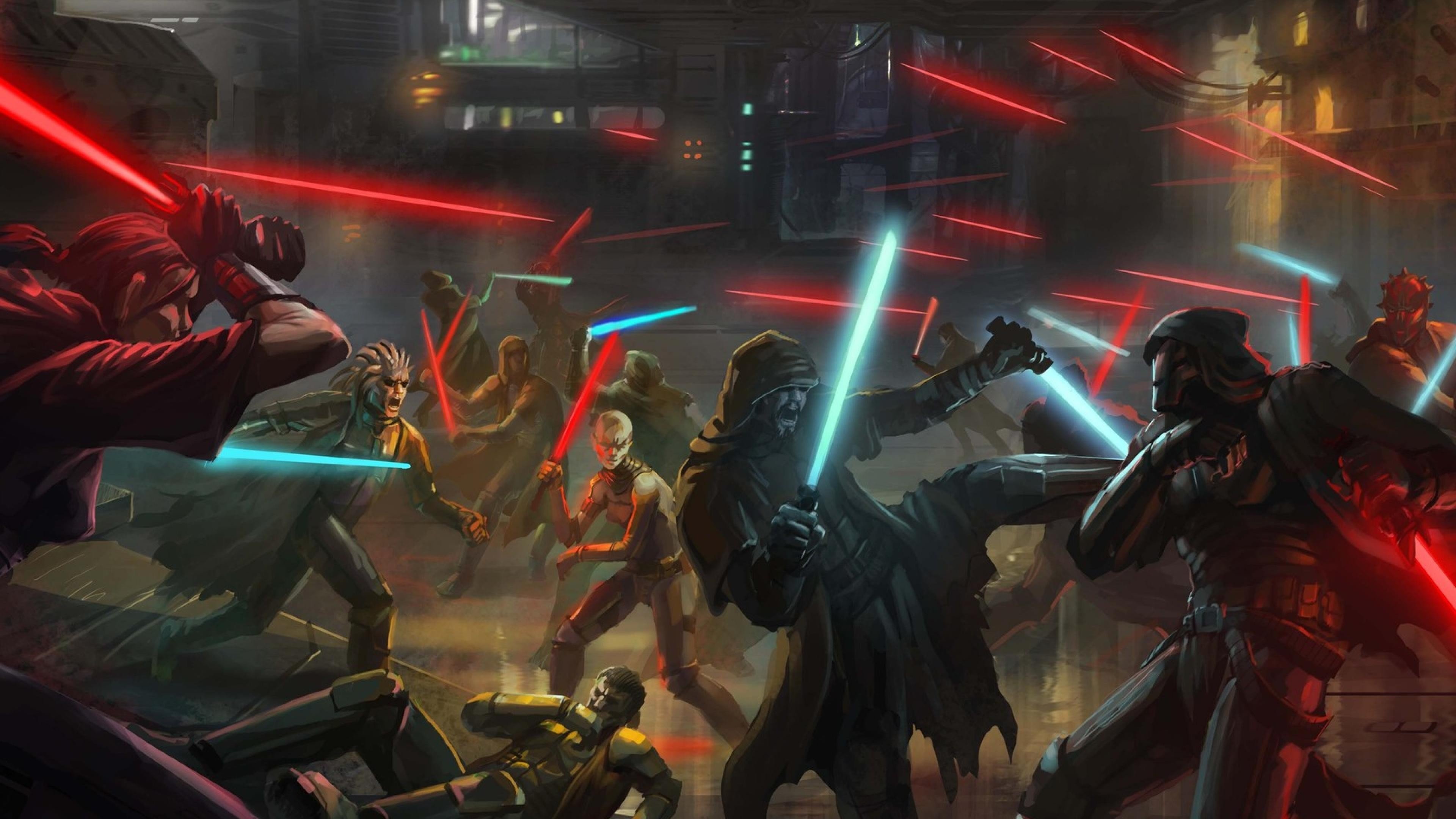 Wallpaper, 3840x2160 px, Jedi, Sith, Star Wars, Star Wars Knights of the Old Republic 3840x2160