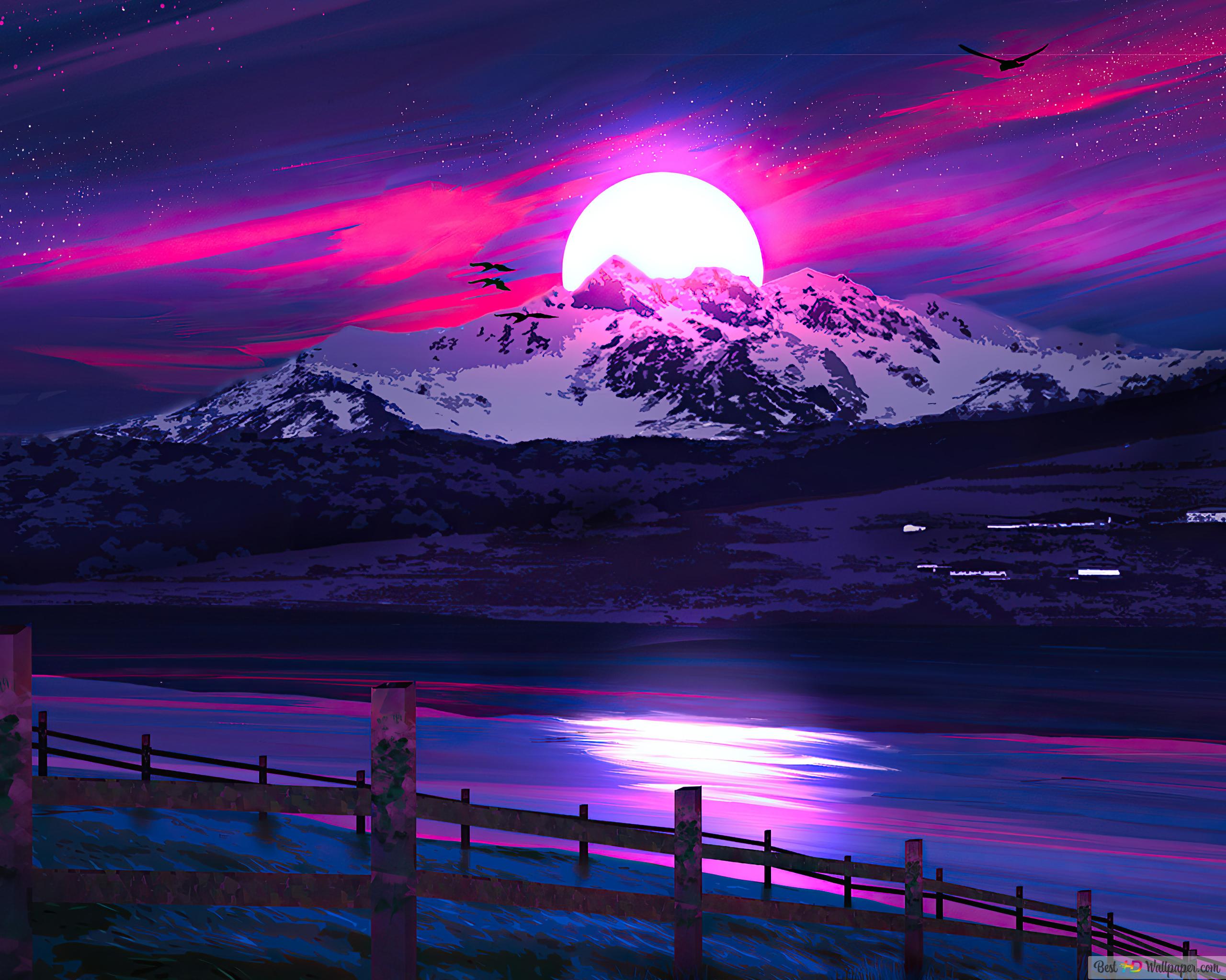 Night Mountain 4K wallpaper download