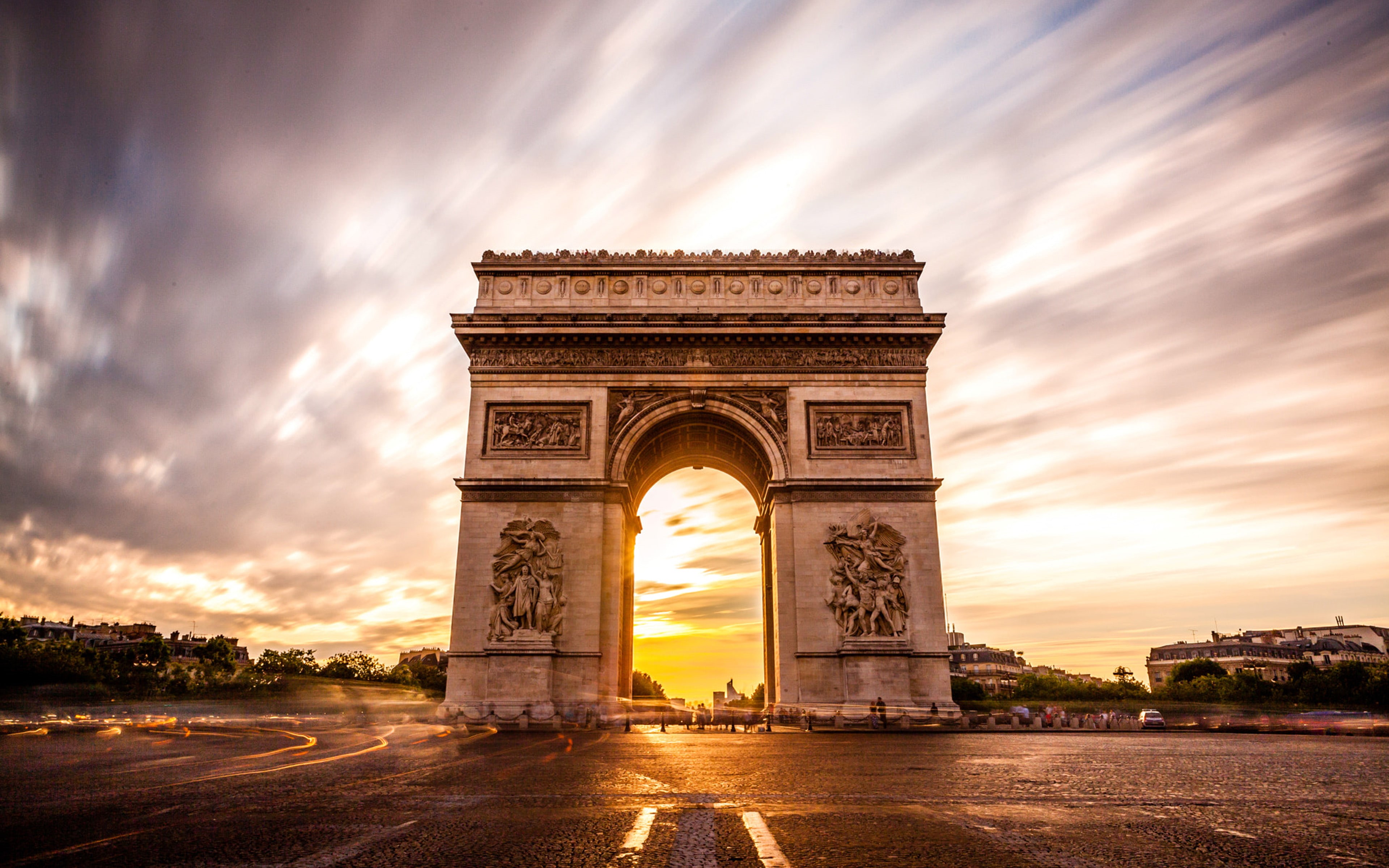 Wallpaper / coucher, phones, desktop, laptop, tablet, k, france, l, ultra, hd, 4K, paris, wallpaper, triomphe, mobile, computers, arc, de free download
