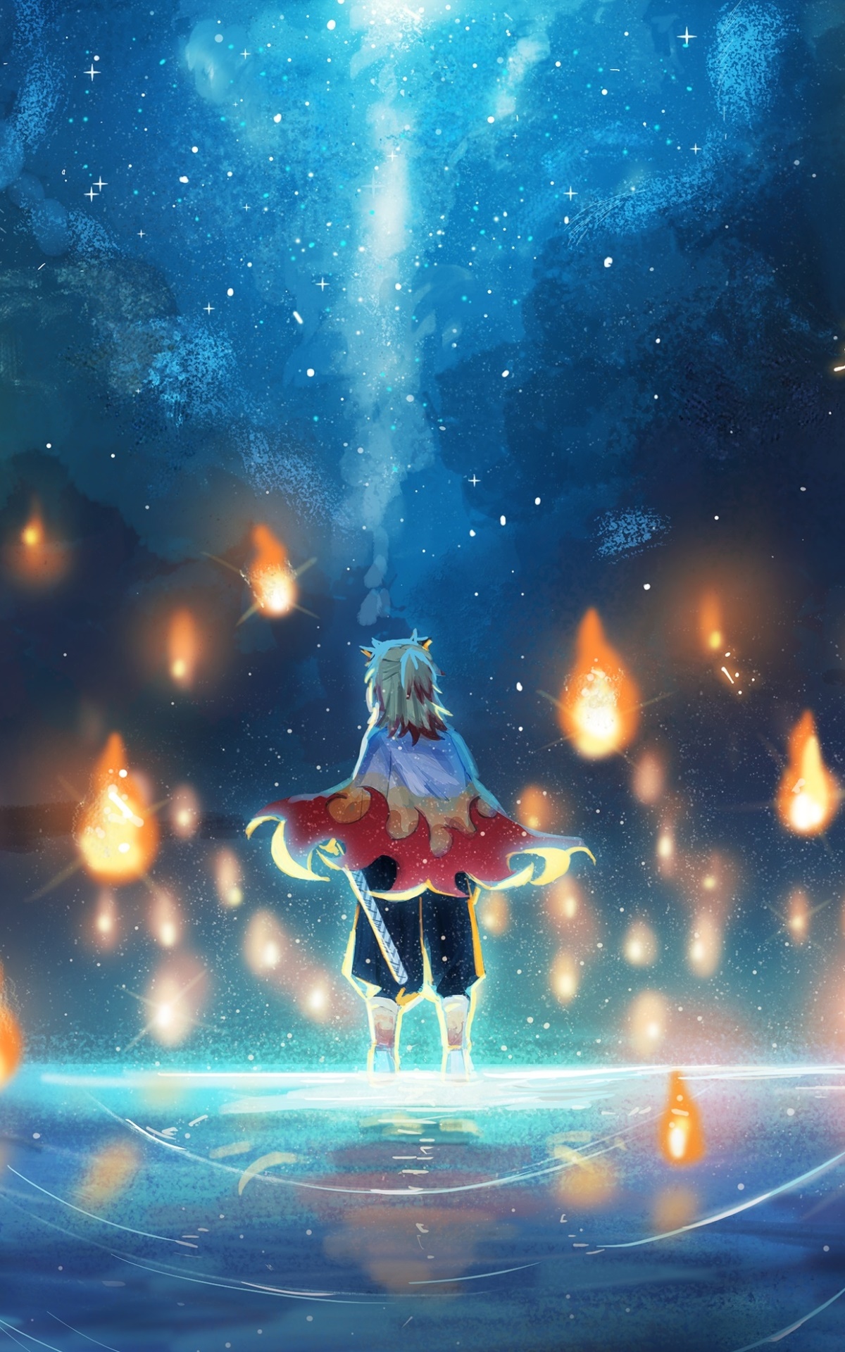 Anime Demon Slayer: Kimetsu no Yaiba, Kyojuro Rengoku, 1200x1920 Phone HD Wallpaper