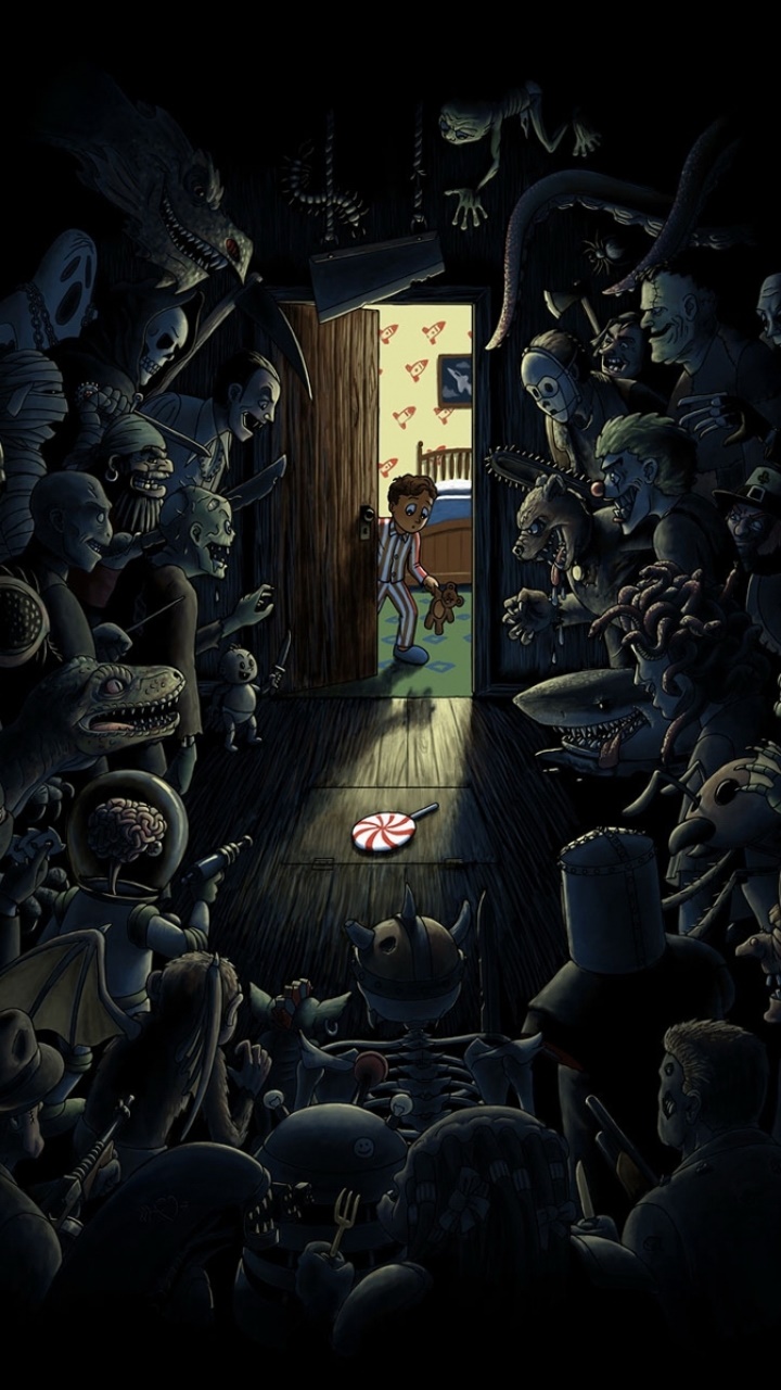 Scary phone wallpaper HD Wallpaper