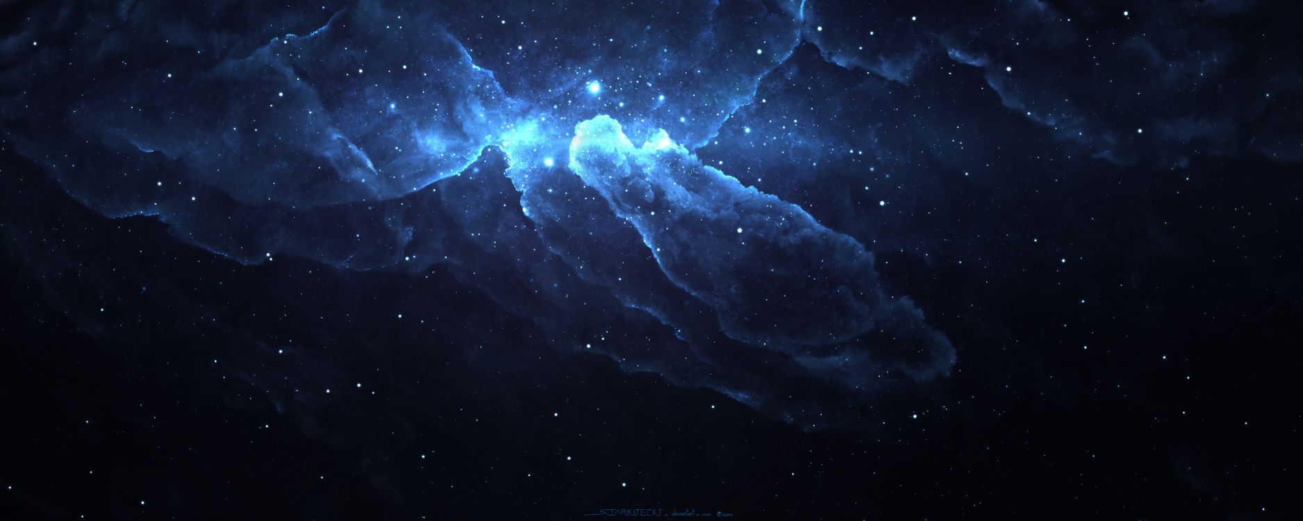 Wallpaper White and Blue Galaxy Illustration, Background Free Image