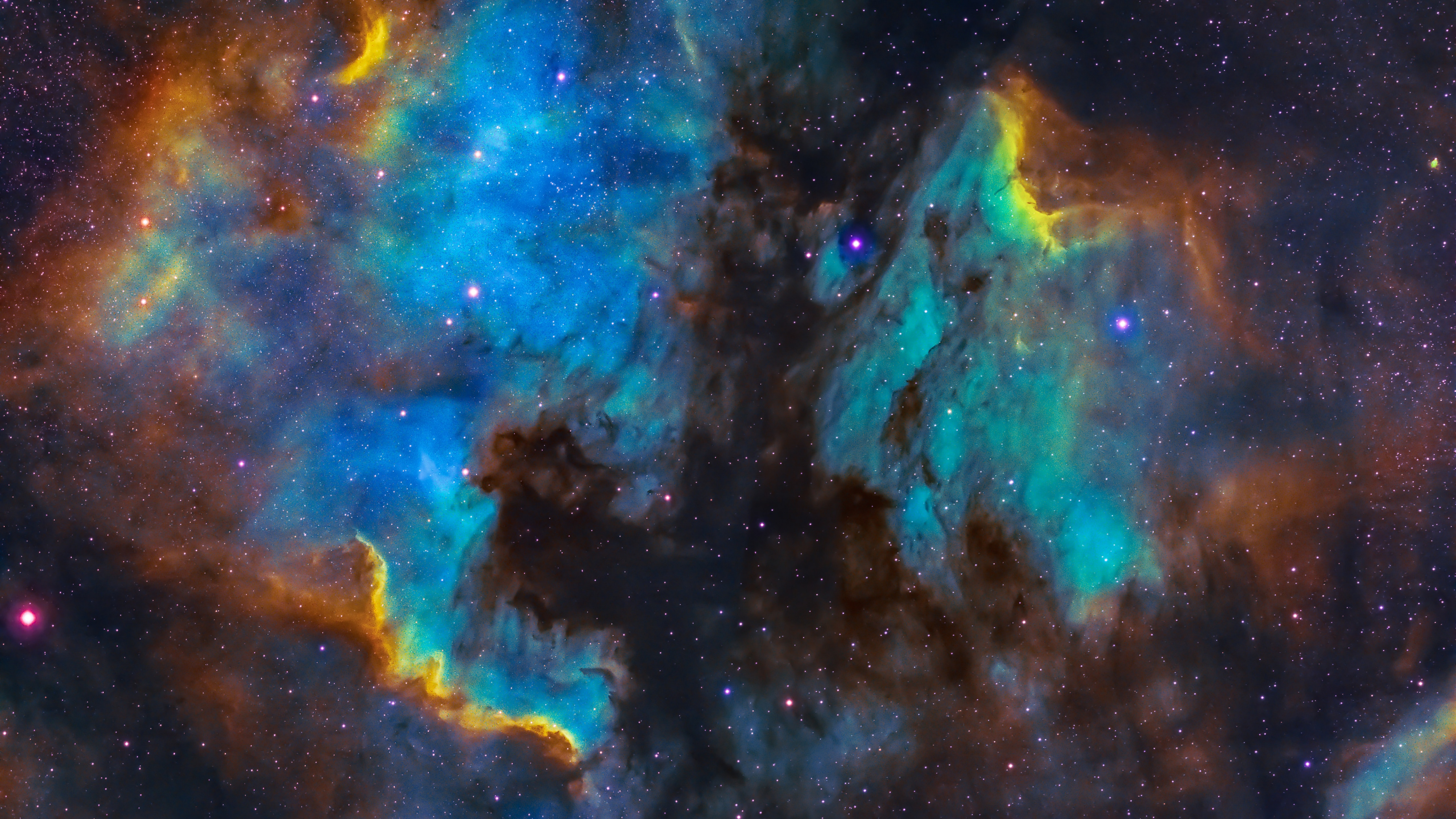 Pelican Nebula Wallpaper 4K, Cygnus, Blue Galaxy, Astronomy
