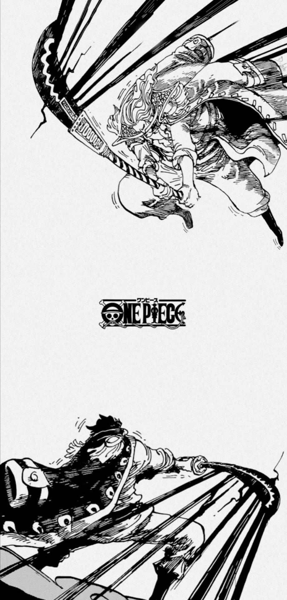 Download One Piece Anime Black And White iPhone Wallpaper