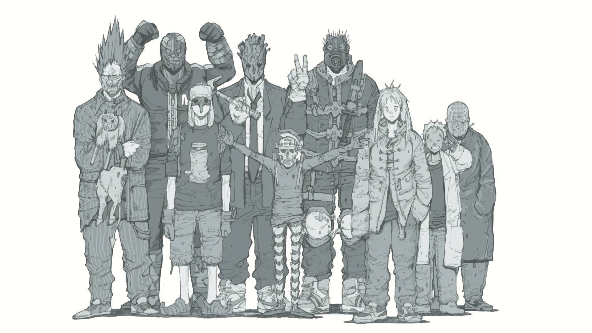 Dorohedoro [1920x1080]. Desktop wallpaper art, Lego wallpaper, Music wallpaper