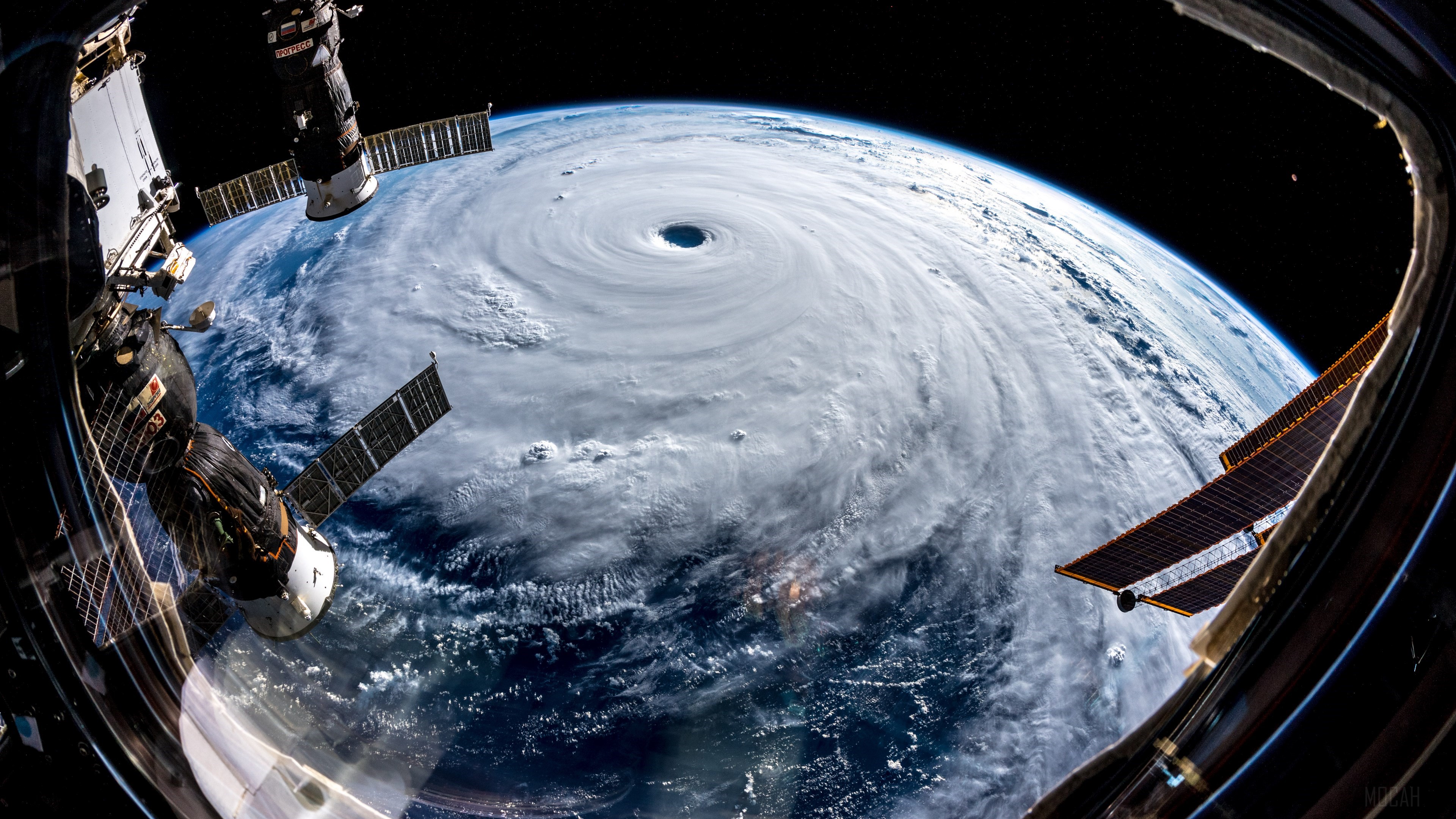 Atmosphere, Cyclone, Satellite, Space, Space Station, Storm 4k Gallery HD Wallpaper