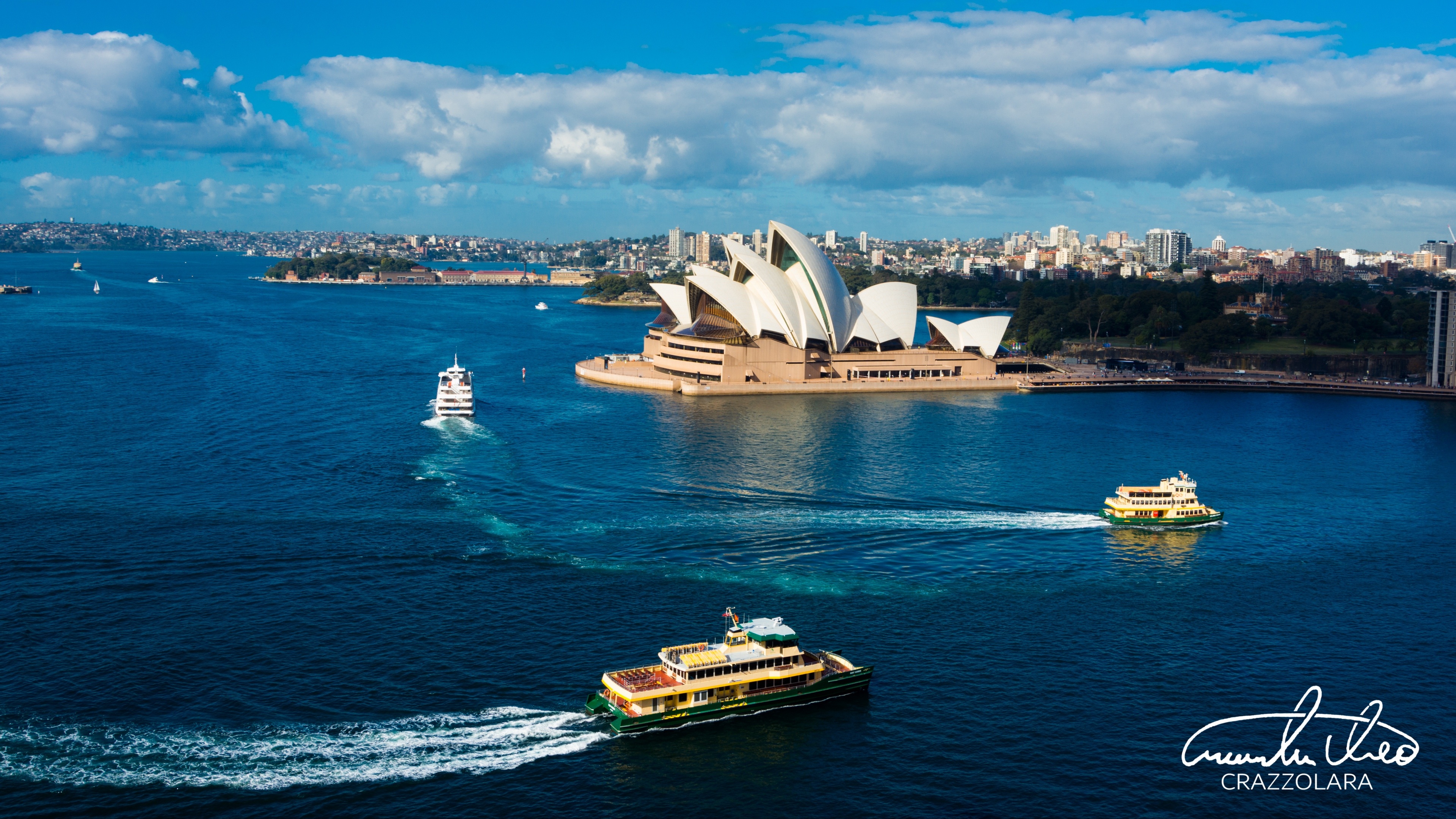 Wallpaper 4k sydney opera house, theater, harbor, ships, sydney, australia 4k Wallpaper