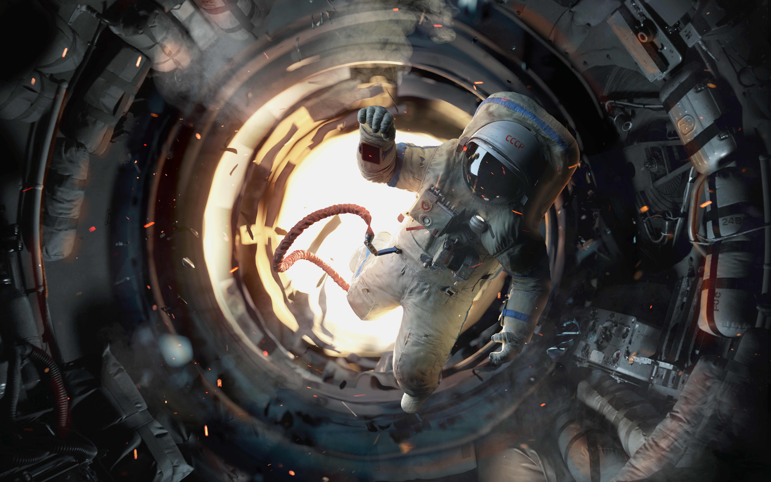 Wallpaper 4k Salyut 7 Space station Wallpaper