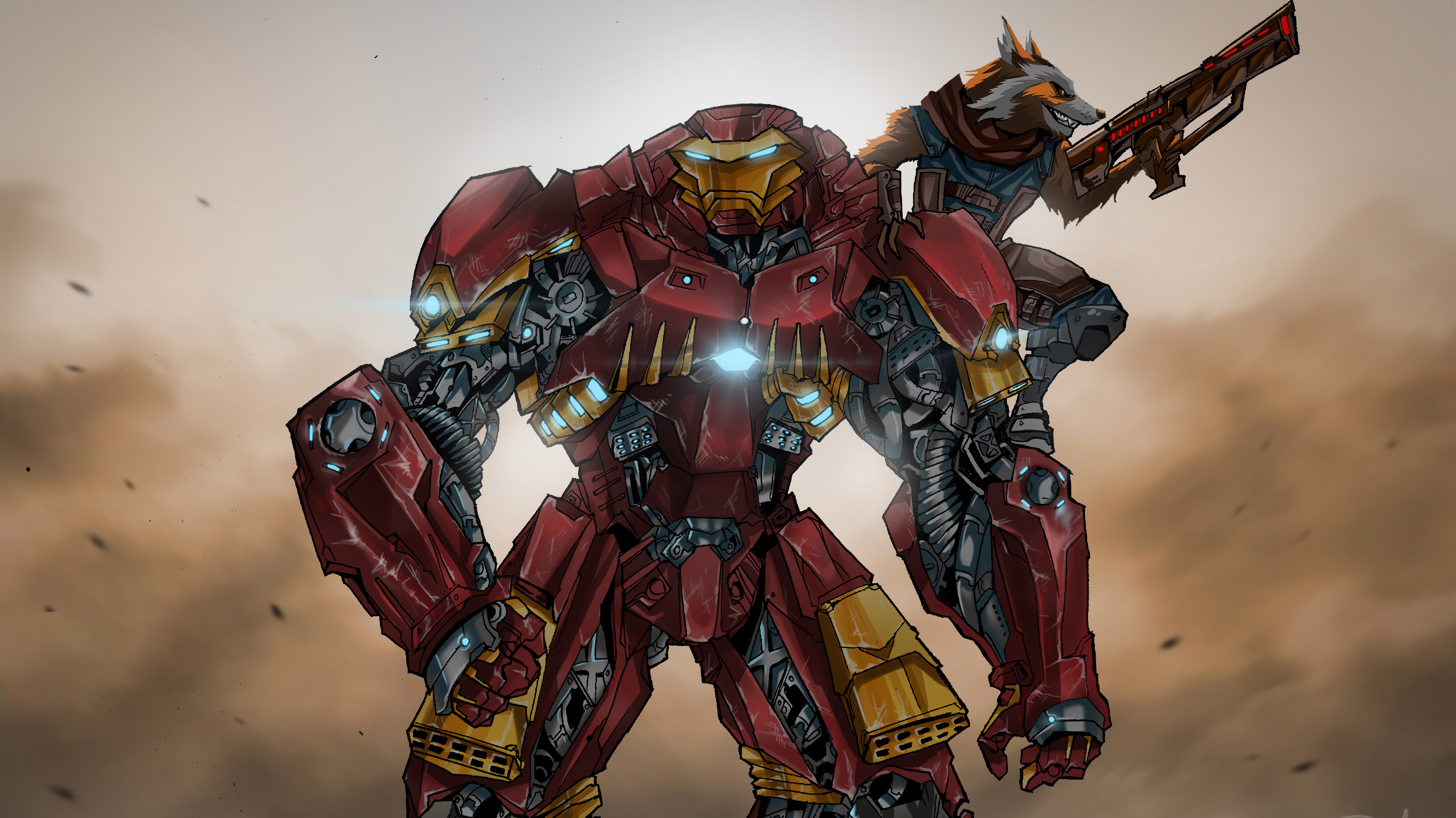 hulkbuster, superheroes, artwork, artist, hd, 4k, artstation Gallery HD Wallpaper