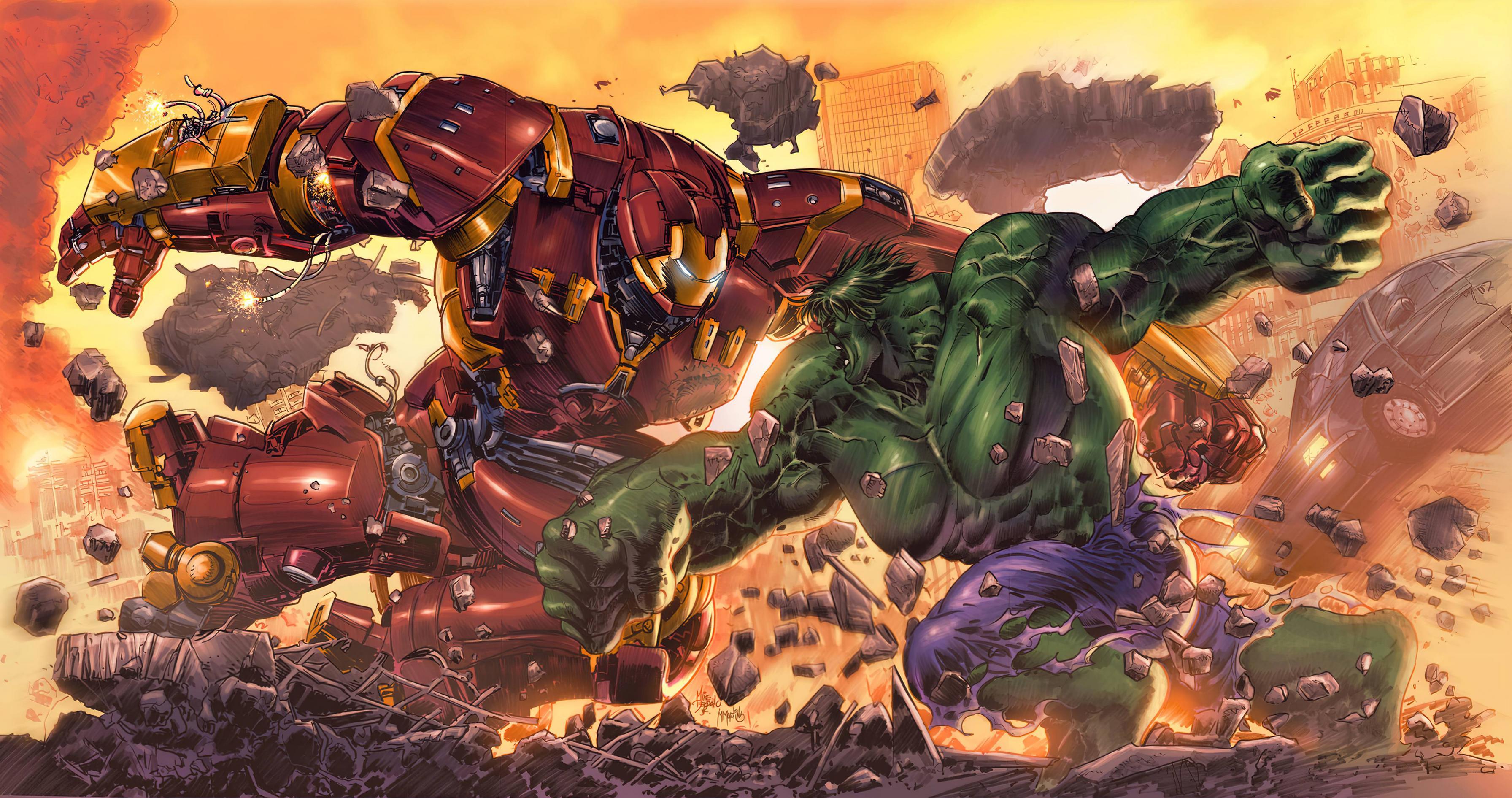 Hulkbuster vs Hulk Wallpaper