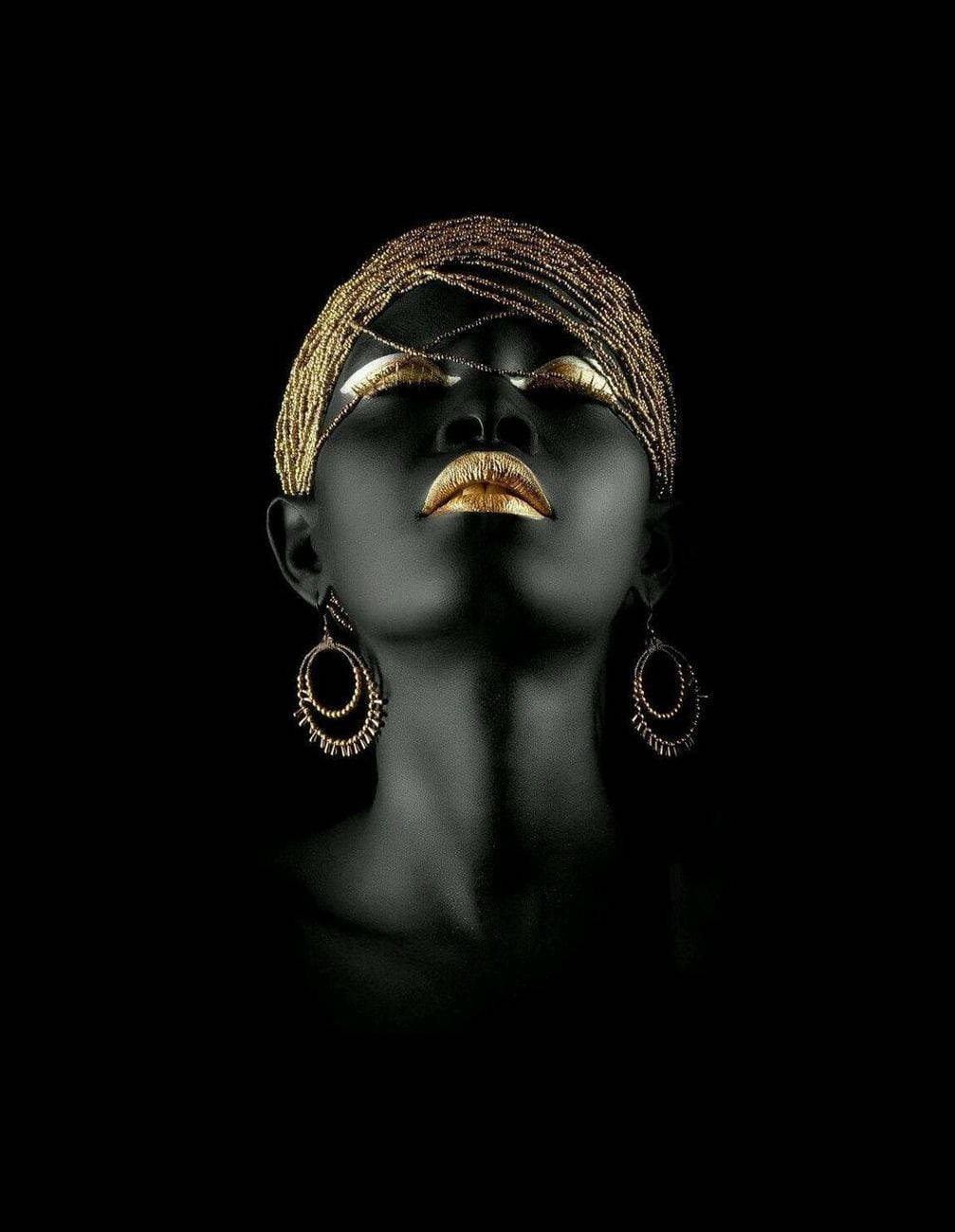 Download Luxury Woman Black And Gold iPhone Wallpaper