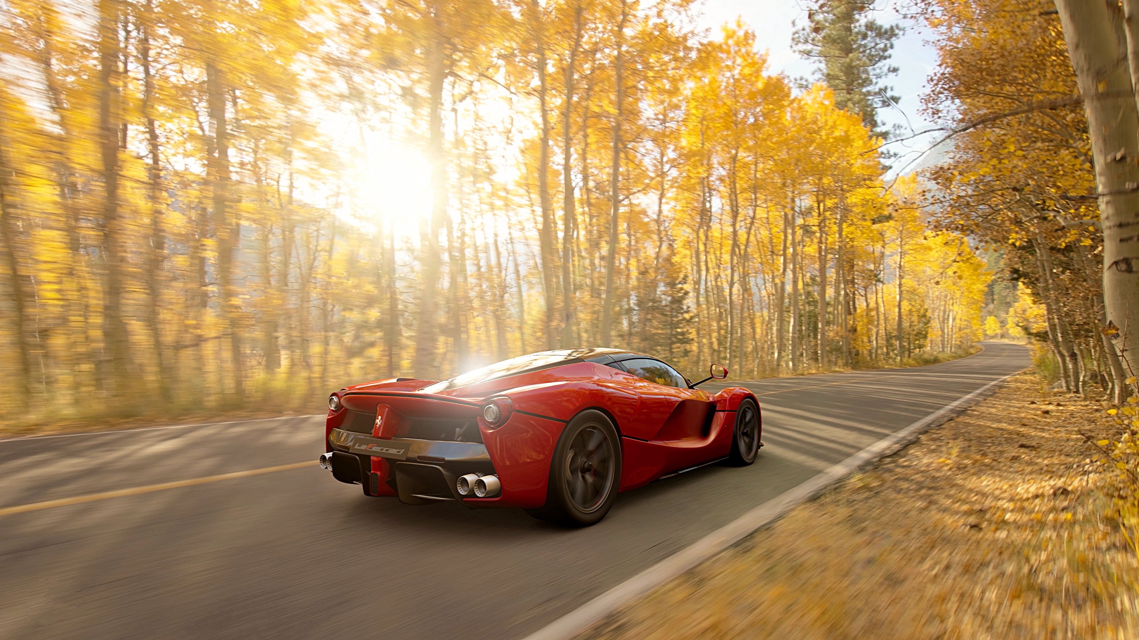 Wallpaper / ferrari, car, sportscar, red, road, speed, 4k free download