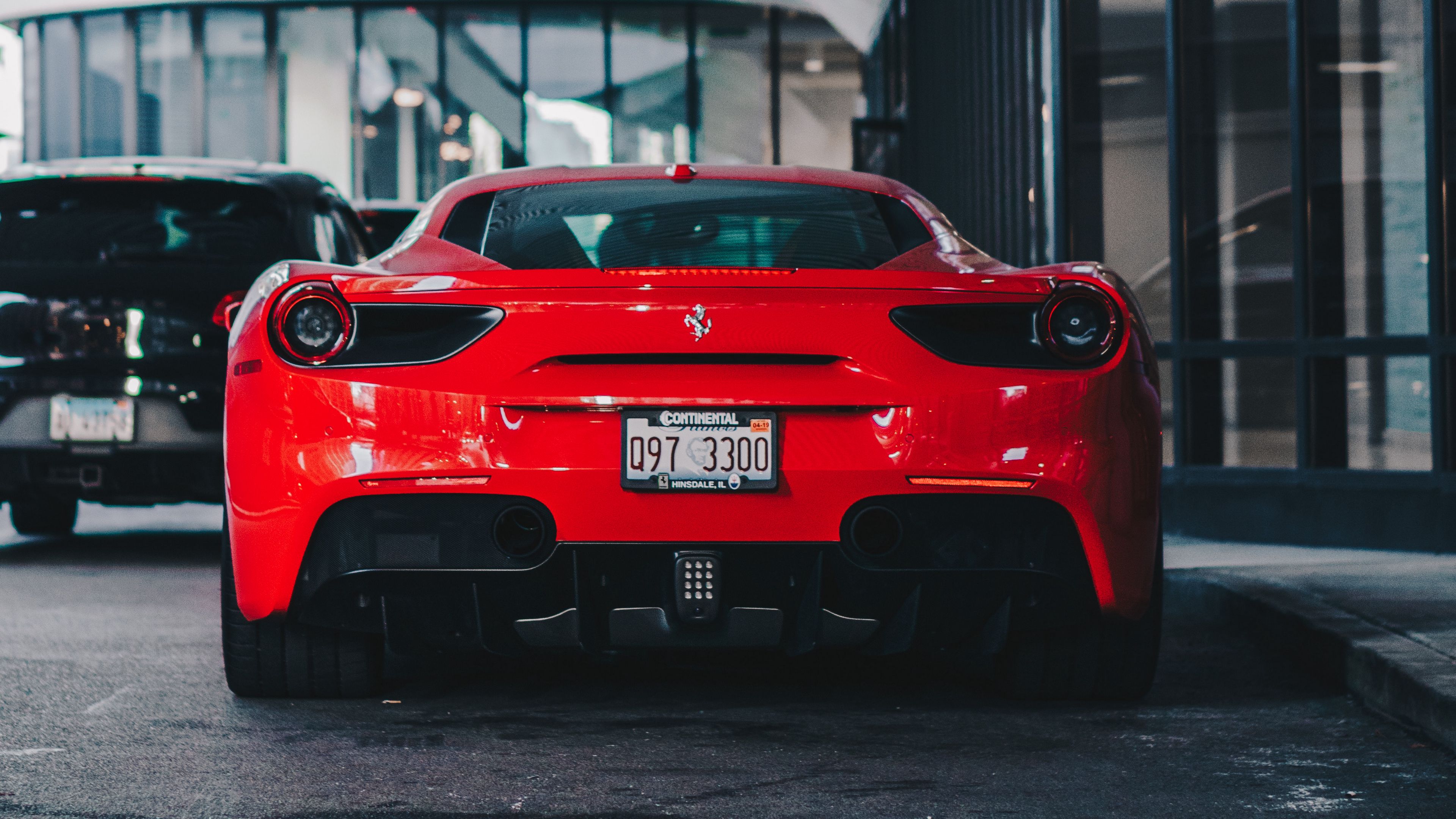 Download wallpaper 3840x2160 ferrari 458, ferrari, car, sports car, rear view, red 4k uhd 16:9 HD background
