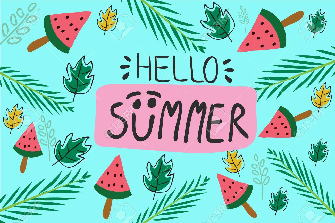 Free download Hello Summer Banner Holiday Trendy Texture Summer Wallpaper [1300x866] for your Desktop, Mobile & Tablet. Explore Happy Summer Wallpaper. Summer Background, Summer Background, Summer Wallpaper