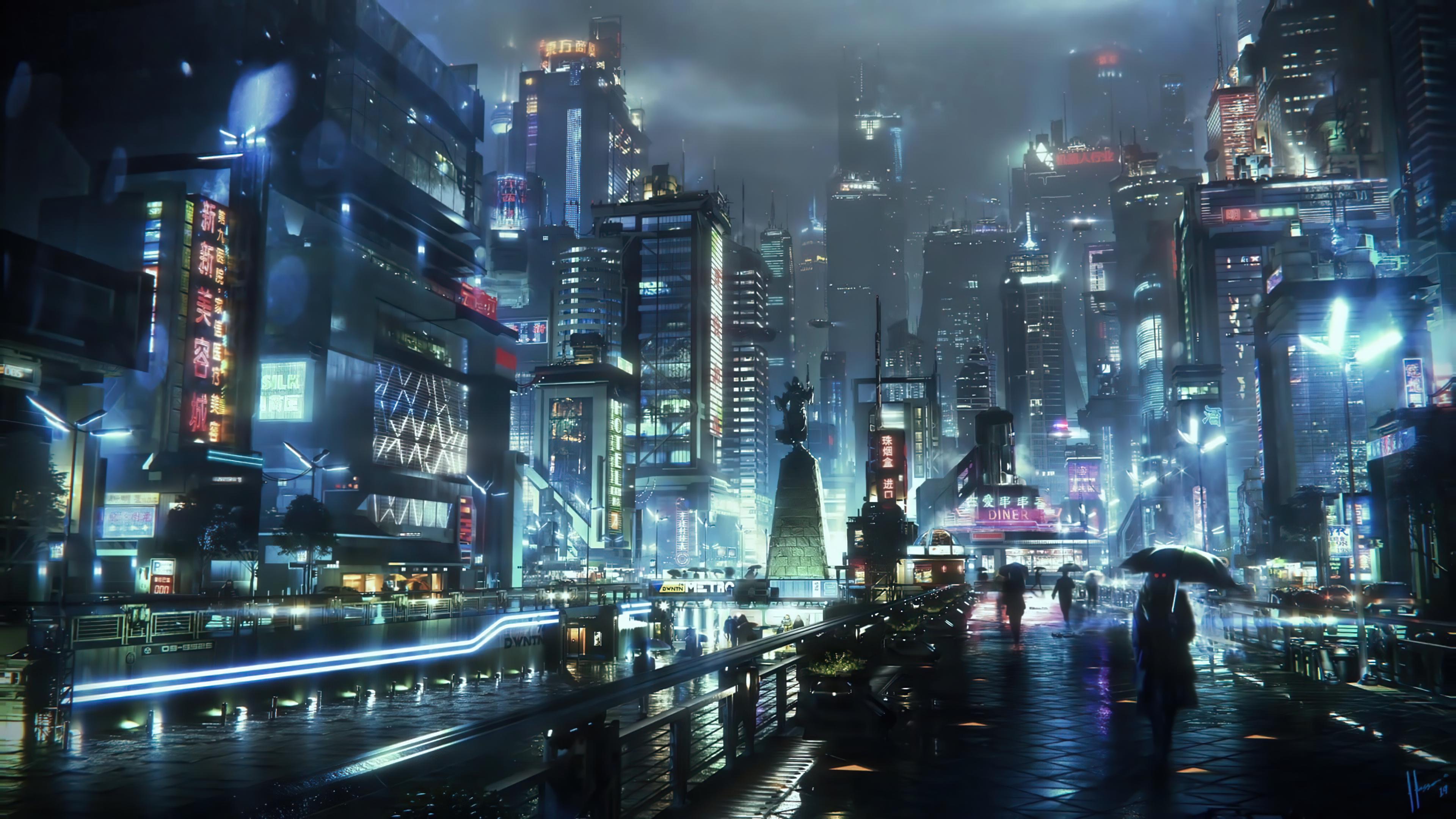 Neo Shanghai Downtown Metro Station 4K wallpaper