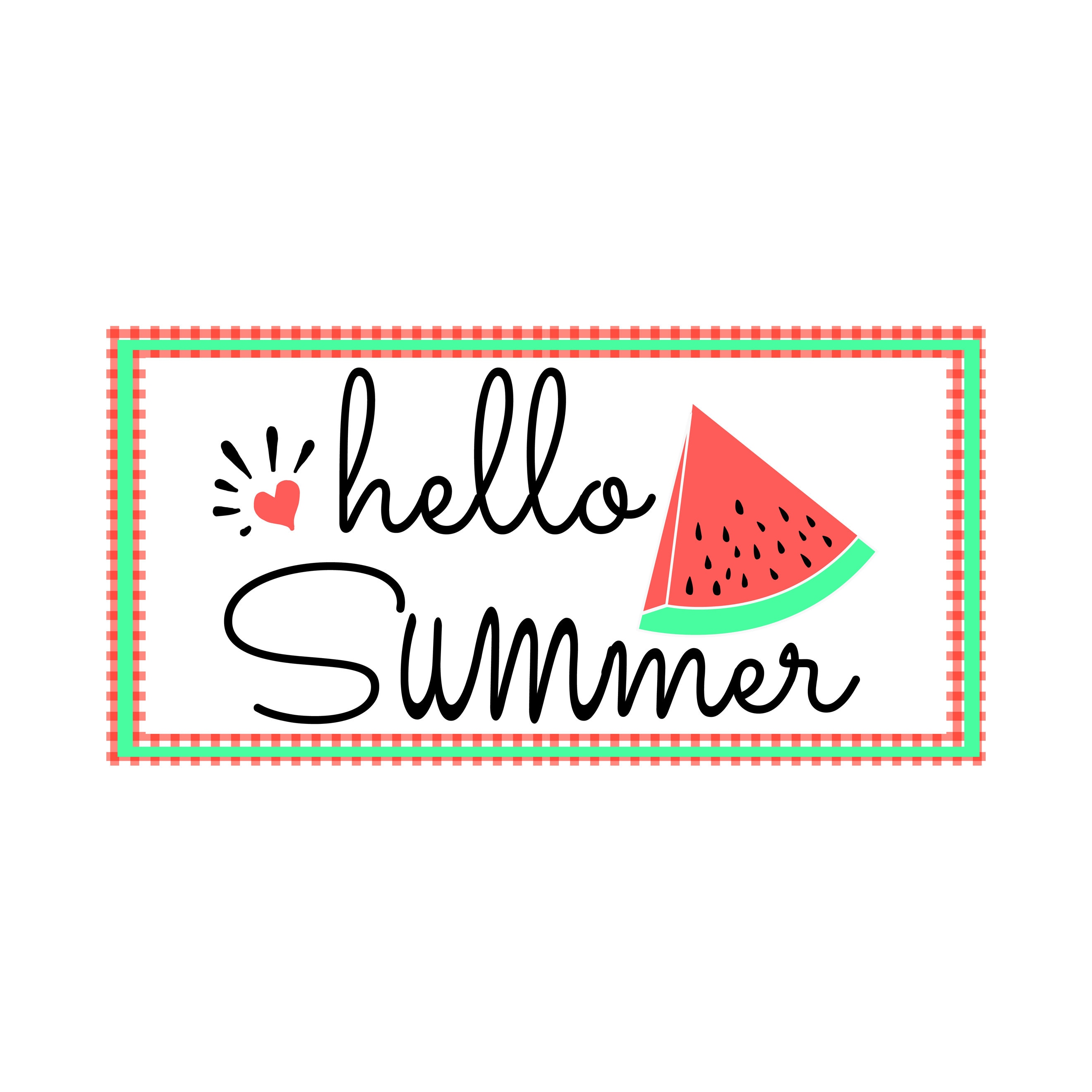 Hello Summer Watermelon Sign