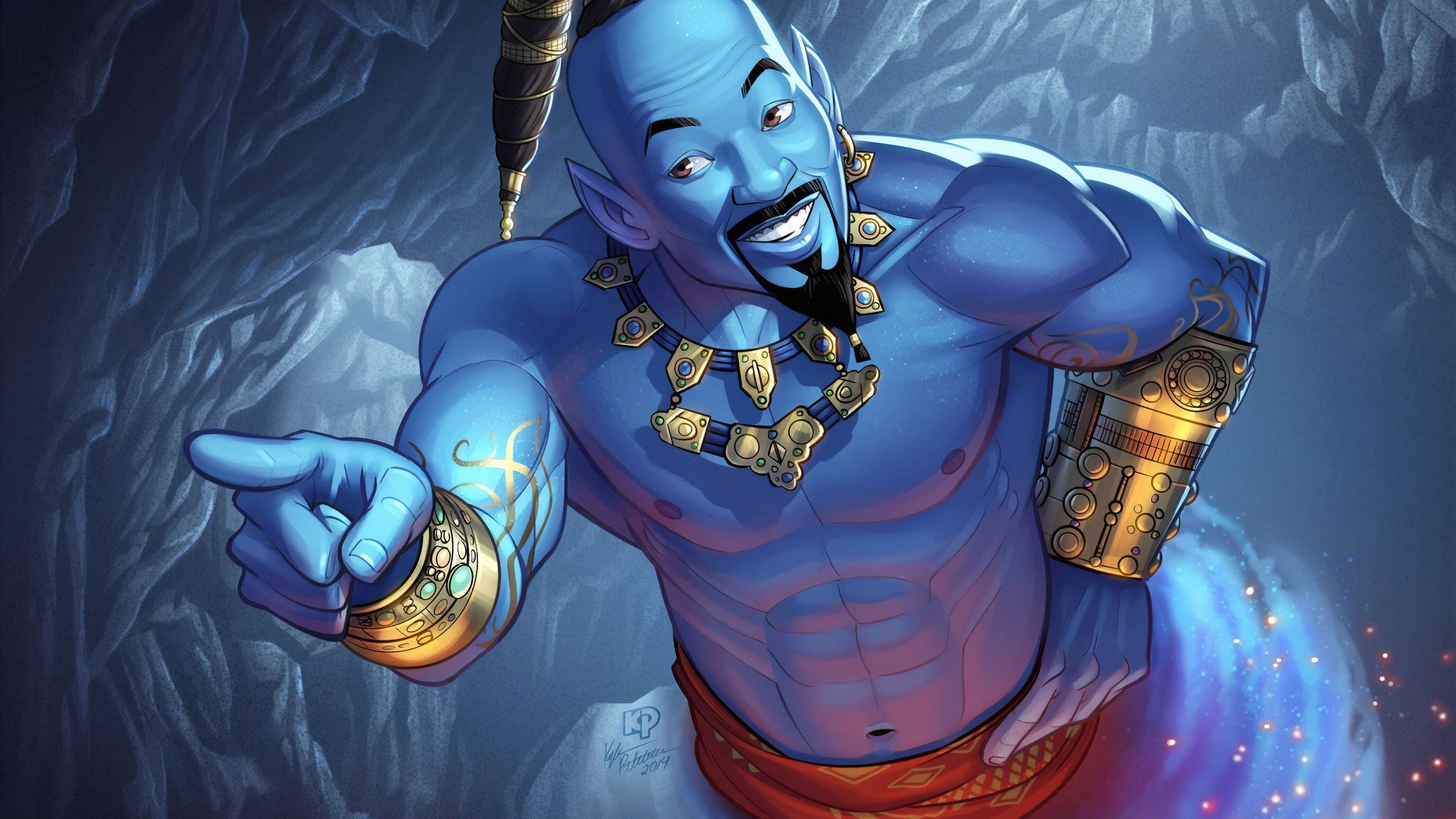 Wallpaper 4k Genie Will Smith Art Wallpaper