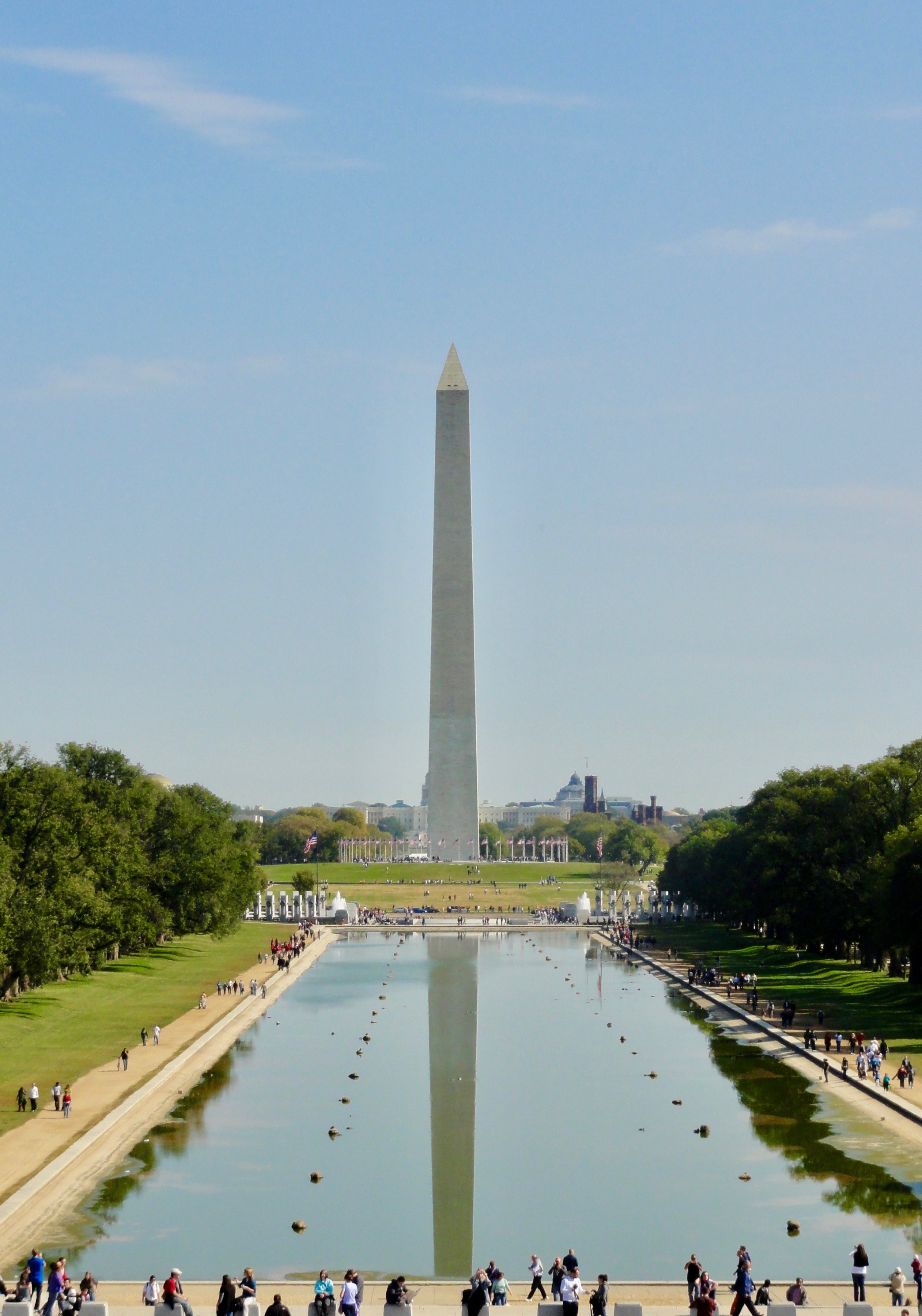 Wallpaper / reflecting pool washington dc and washington monument HD 4k wallpaper free download