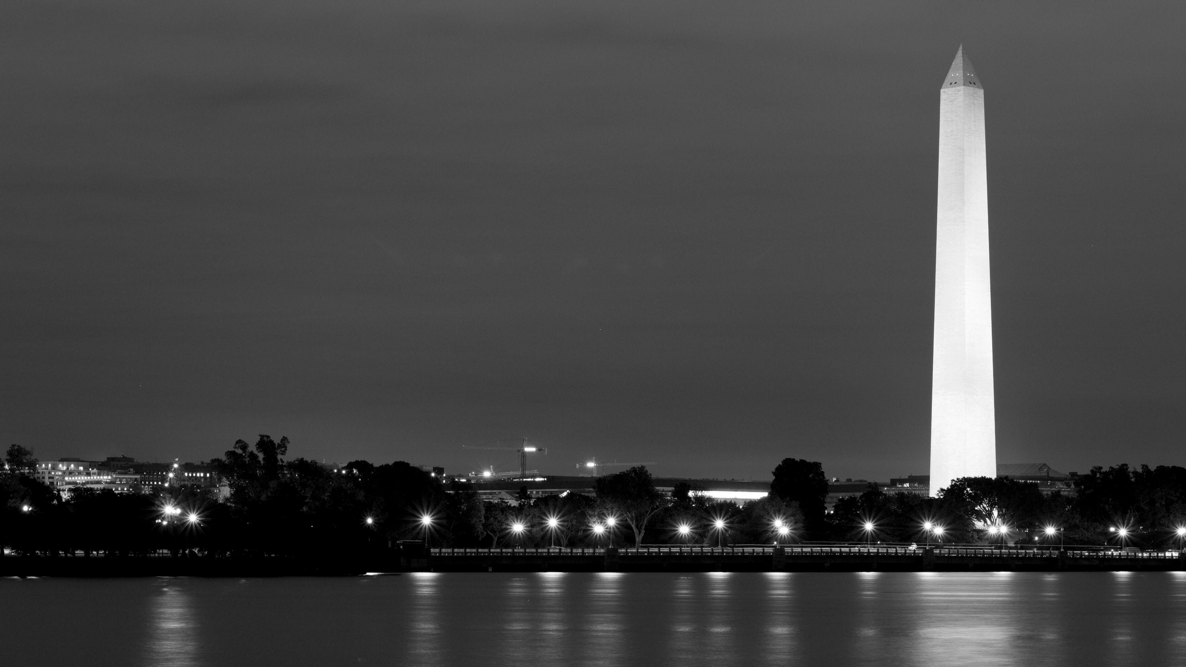 Wallpaper / night photography washington monument and washington dc HD 4k wallpaper free download