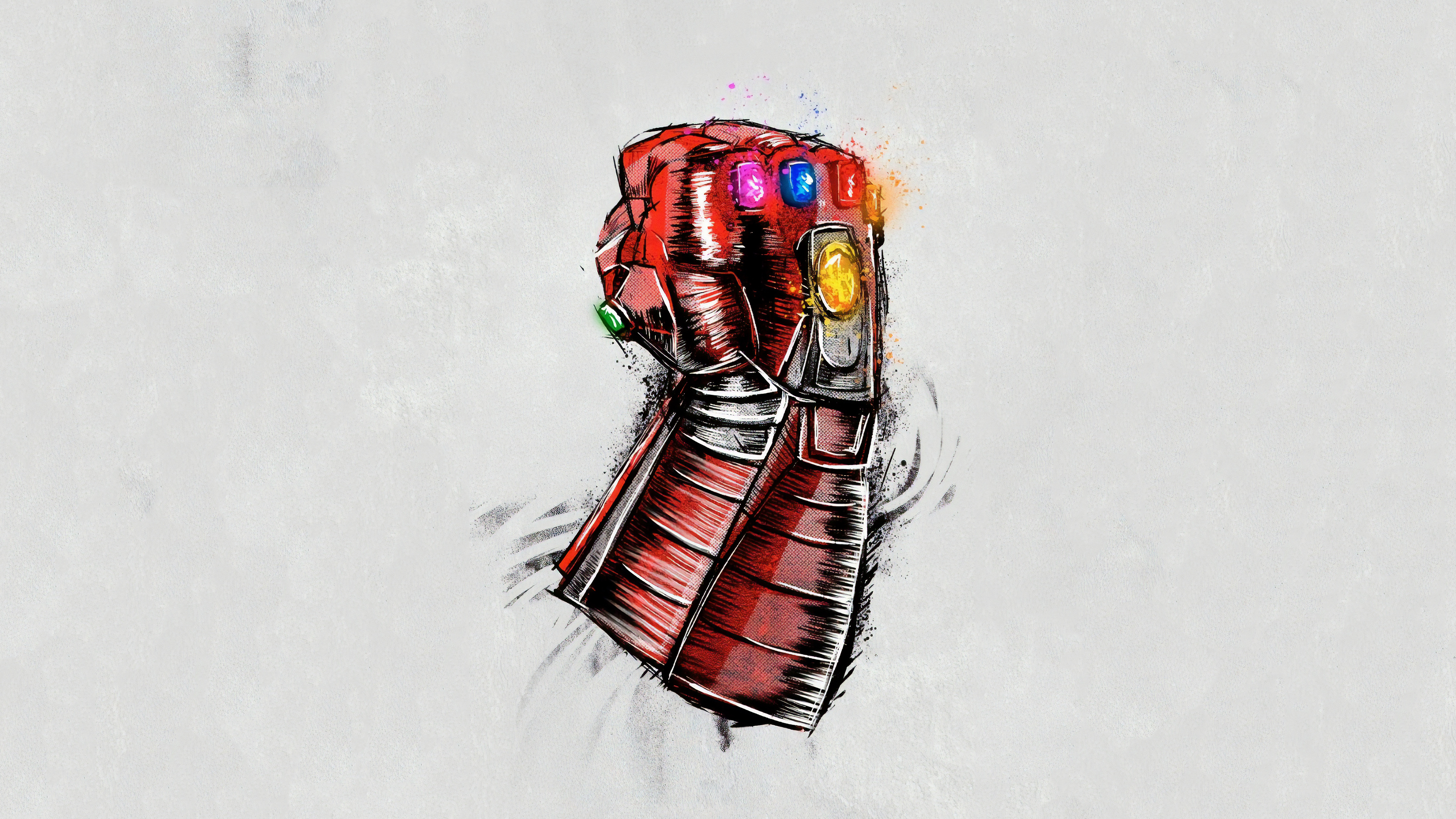 Wallpaper 4k Avengers Endgame Gauntlet Sketch Poster Wallpaper