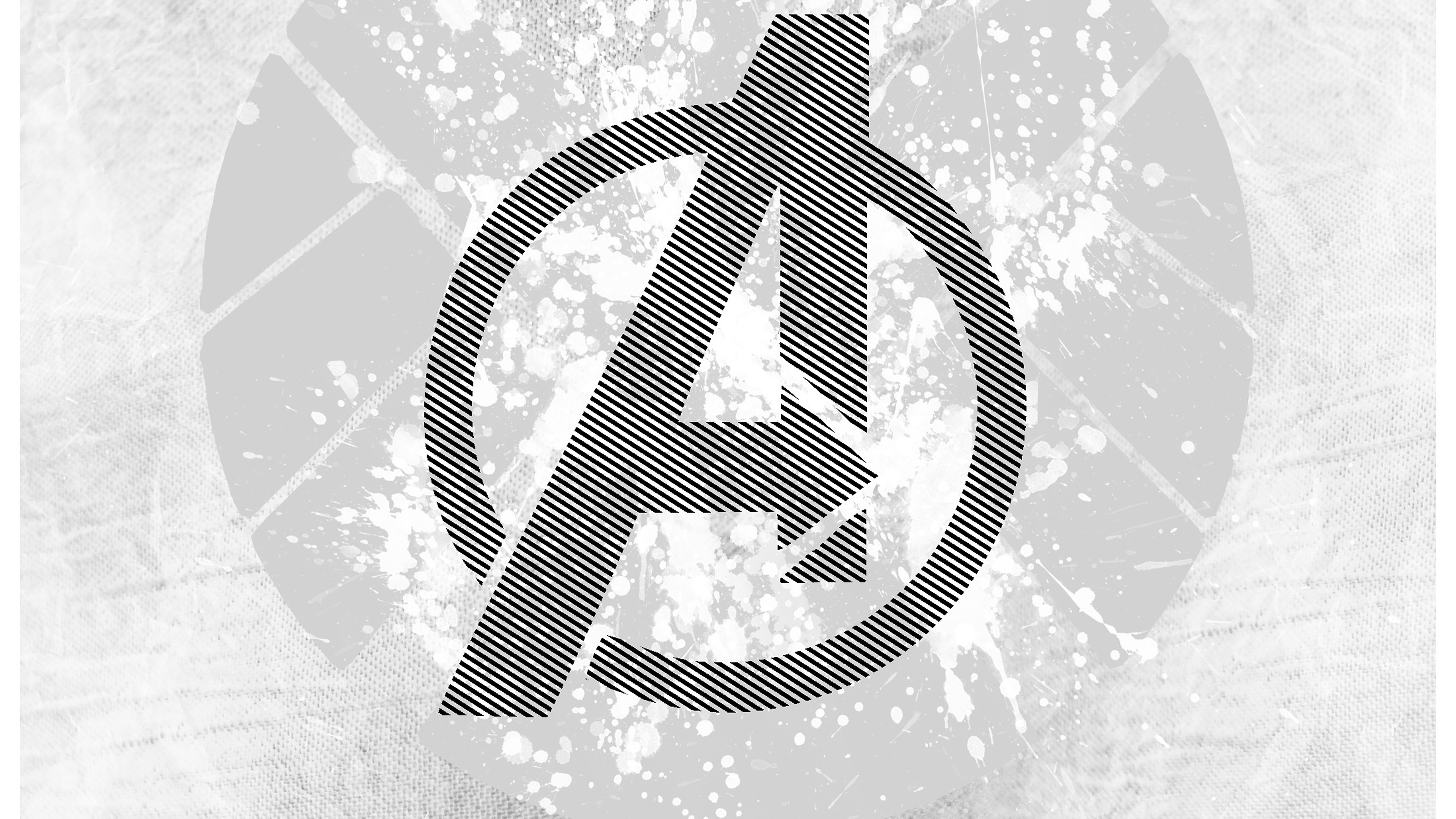 Avengers Logo Art Hero White