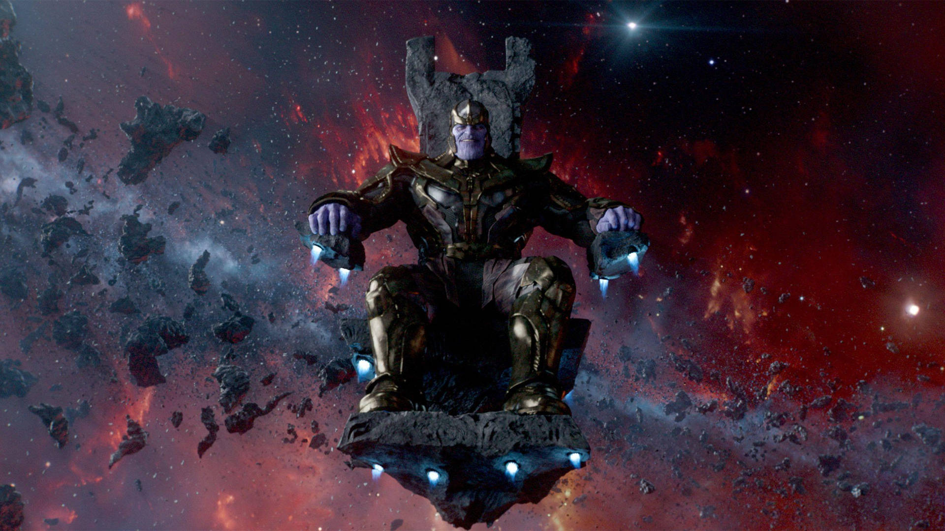 Download Thanos, the Galactic Warlord, Poses for a Portrait Wallpaper