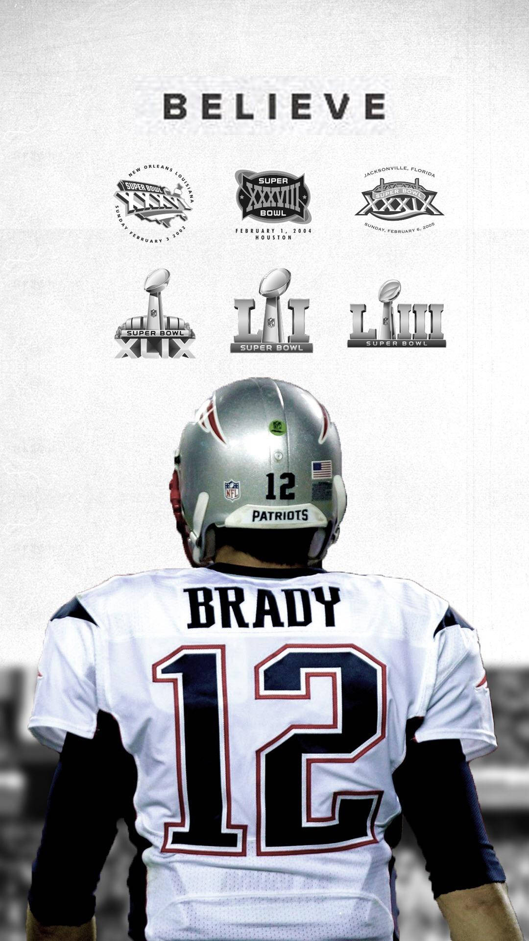 Download Tom Brady White Patriots Jersey Wallpaper
