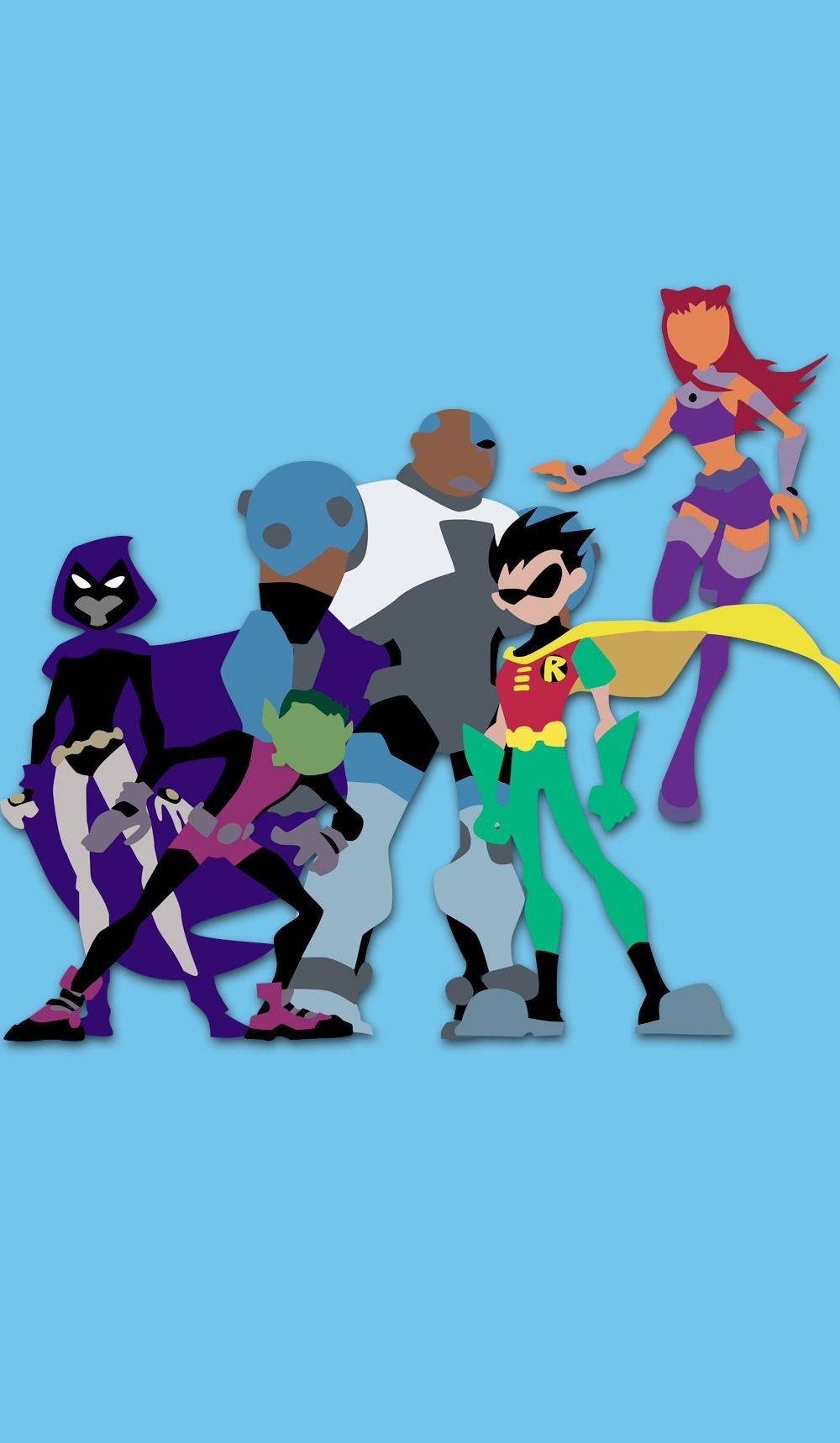 Download Teen Titans Digital Drawing Wallpaper