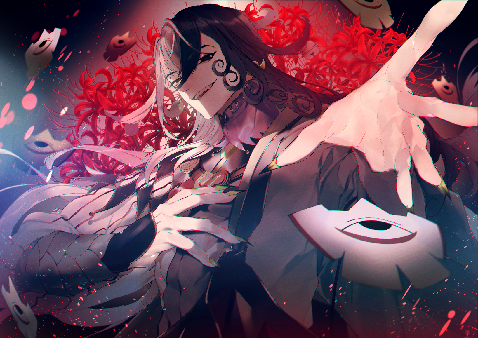 ashiya douman (fate and 1 more) drawn