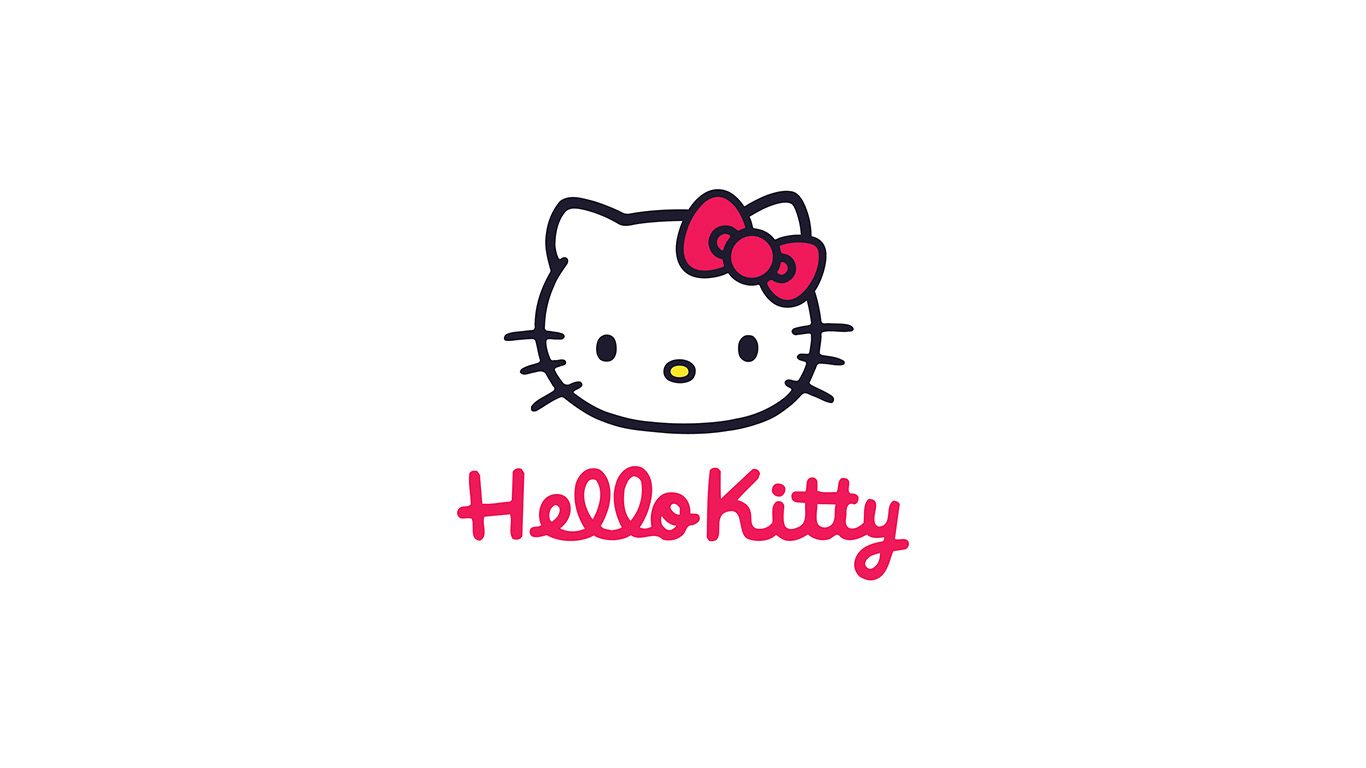 Hello kitty на зеленом фоне