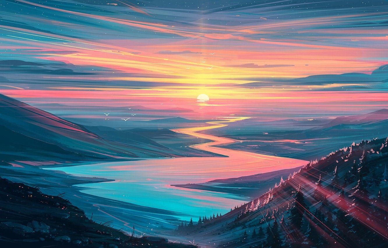 Art Is In The Eye Of The Beholder. Landscape wallpaper, Sunrise landscape, Computer wallpaper desktop wallpaper