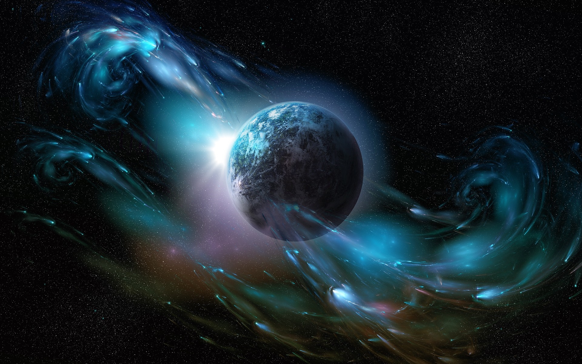 illustration, galaxy, planet, space, space art, nebula, atmosphere, universe, screenshot, computer wallpaper, outer space, astronomical object Gallery HD Wallpaper
