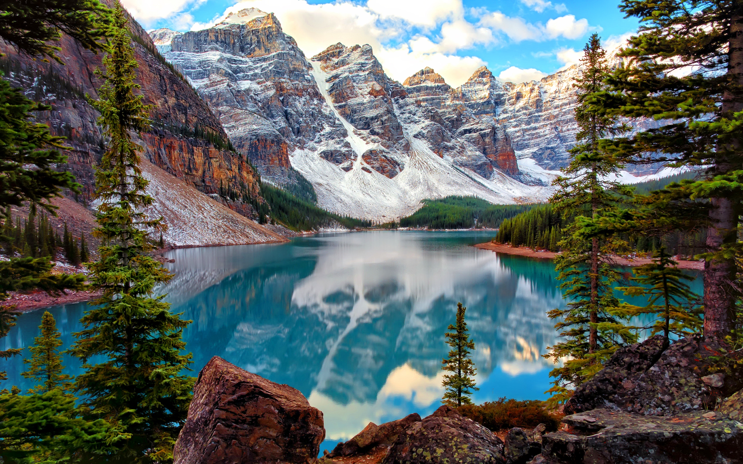 HD desktop wallpaper: Landscape, Nature, Water, Lakes, Mountain, Lake, Reflection, Tree, Earth, Moraine Lake download free picture