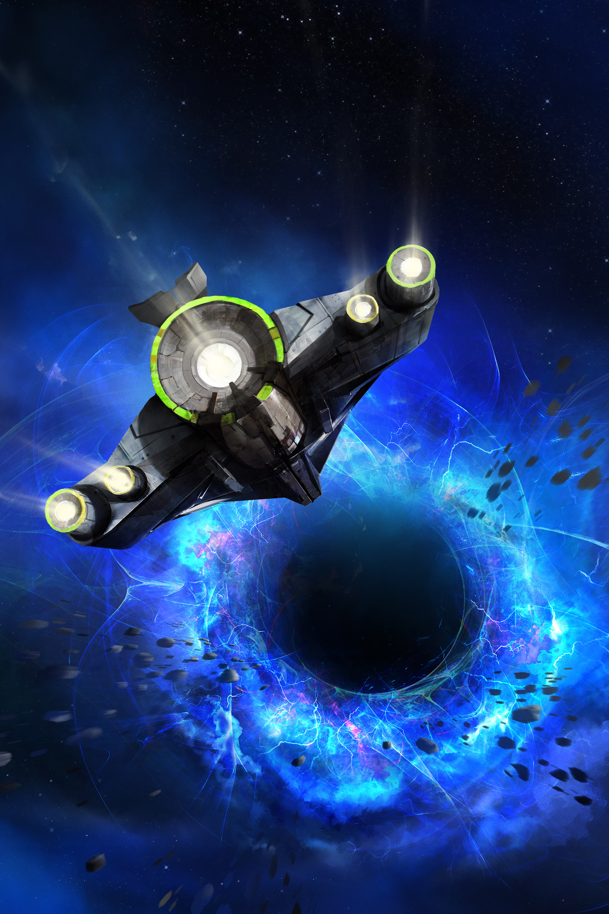 Photos Starship Black hole Fantasy 2000x3000