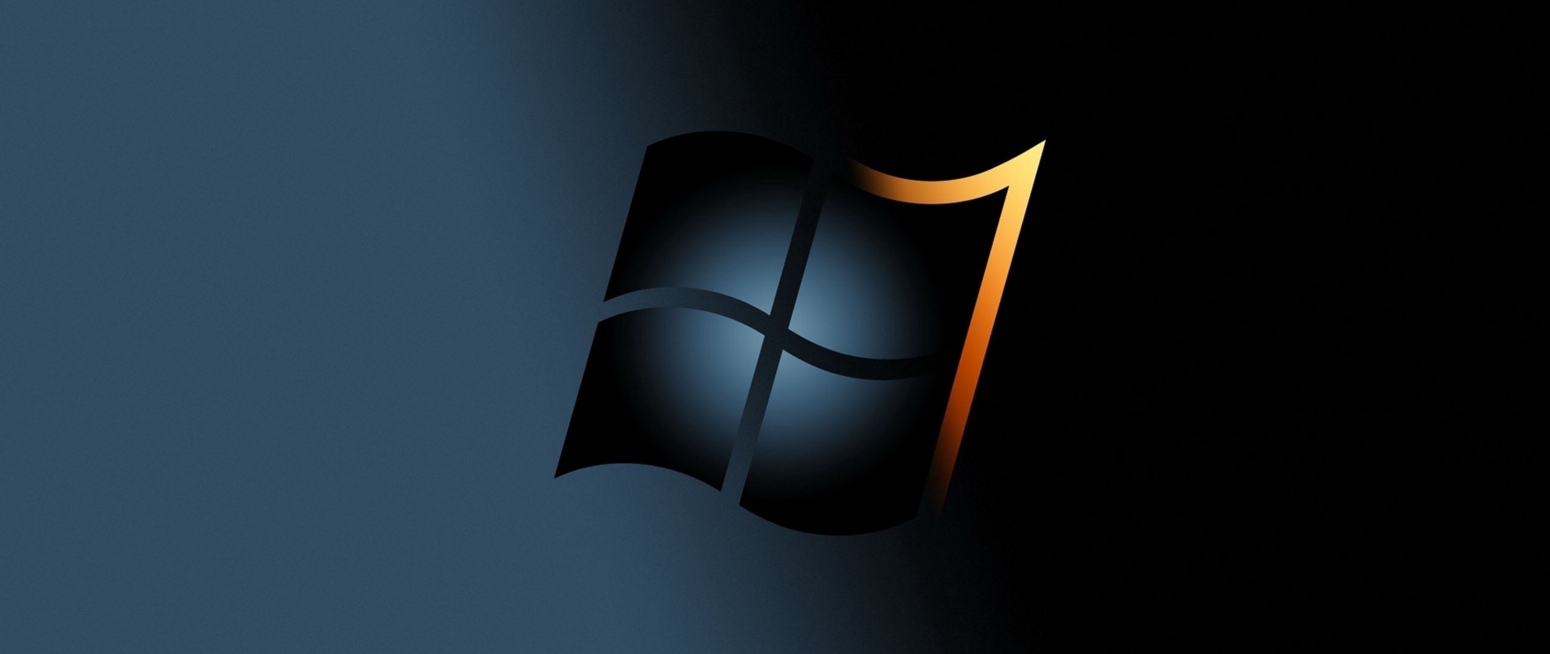 Windows 7 Black and yellow logo HD Wallpaper 4K Ultra HD Wide TV