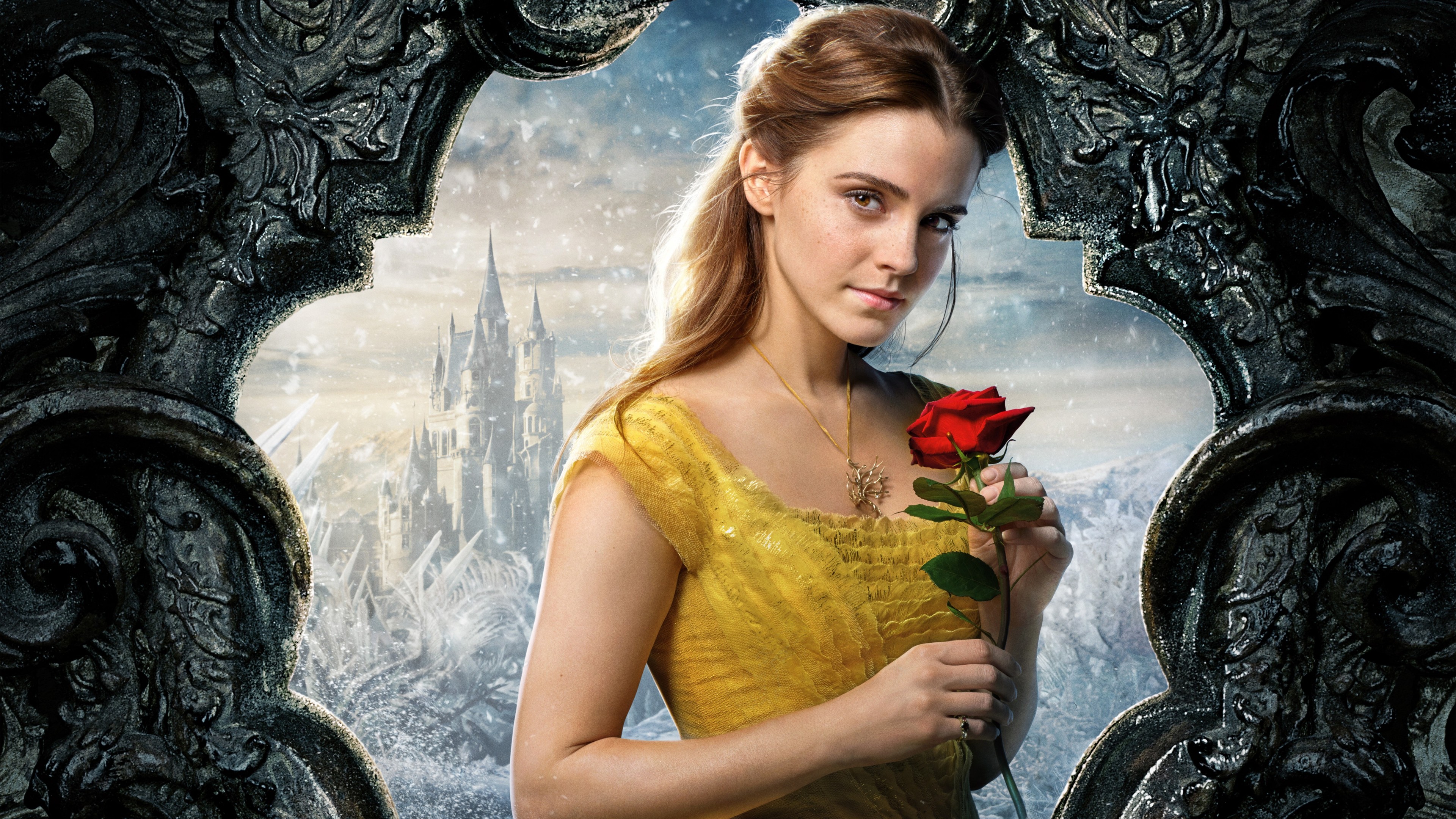 Wallpaper 4k Beauty And The Beast Emma Watson Wallpaper