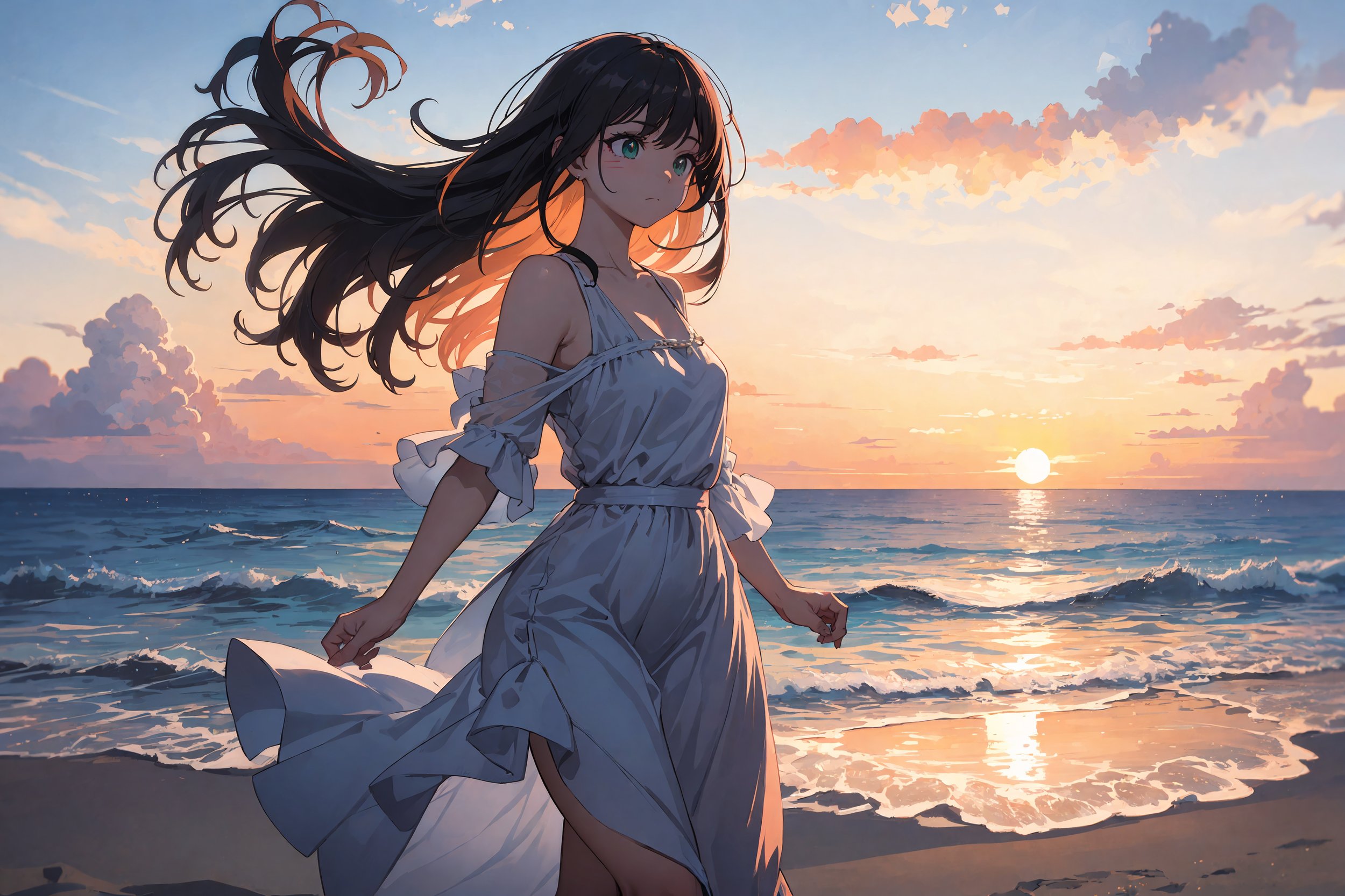 Beach Girl 4K Wallpaper: Embrace the Sun, Sand, and Serenity on Your Screen