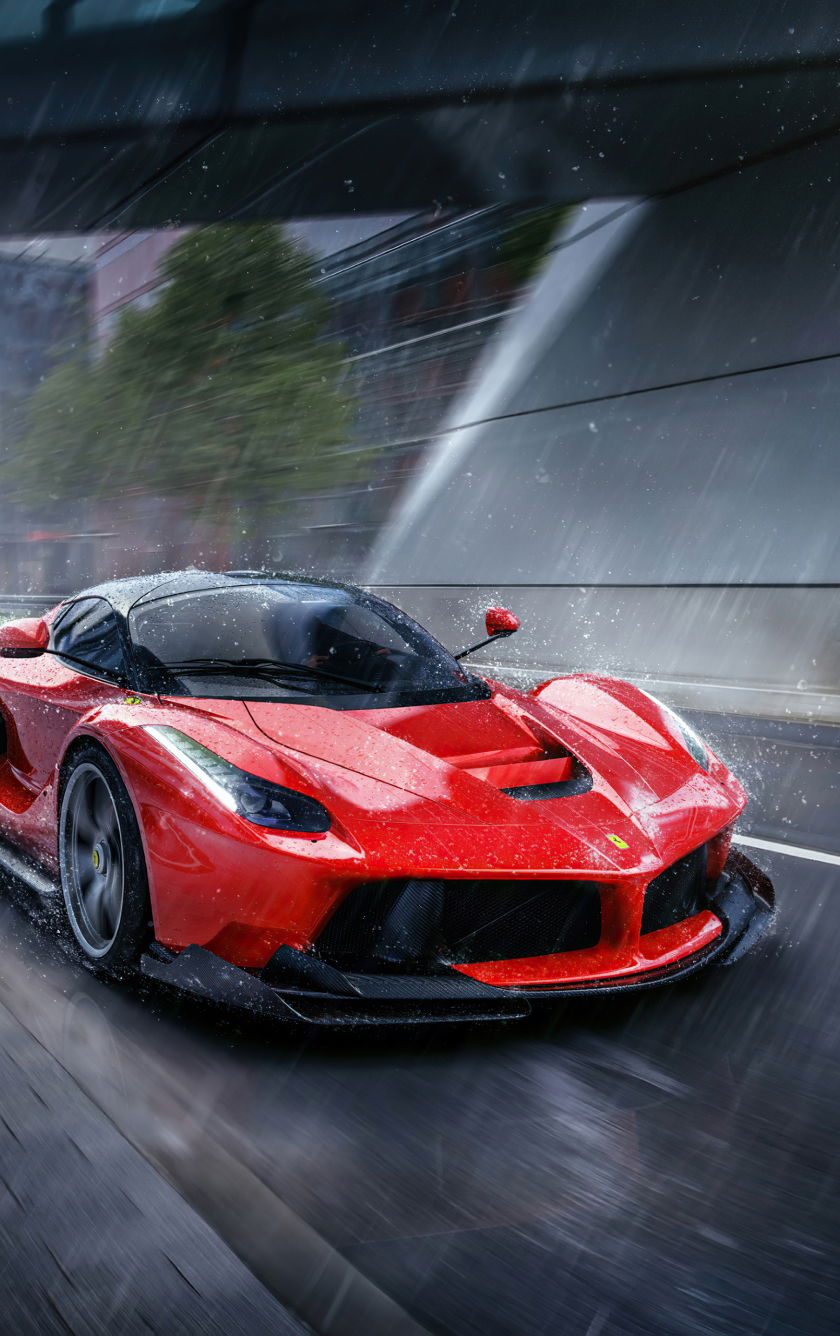 Download wallpaper 840x1336 laferrari in rain, sport car, 2021, iphone 5, iphone 5s, iphone 5c, ipod touch, 840x1336 HD background, 26952