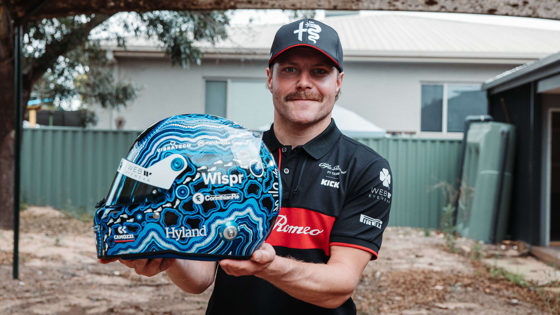 Australia is 'almost a home race' says Valtteri Bottas as he unveils special helmet design for Melbourne. Formula 1®