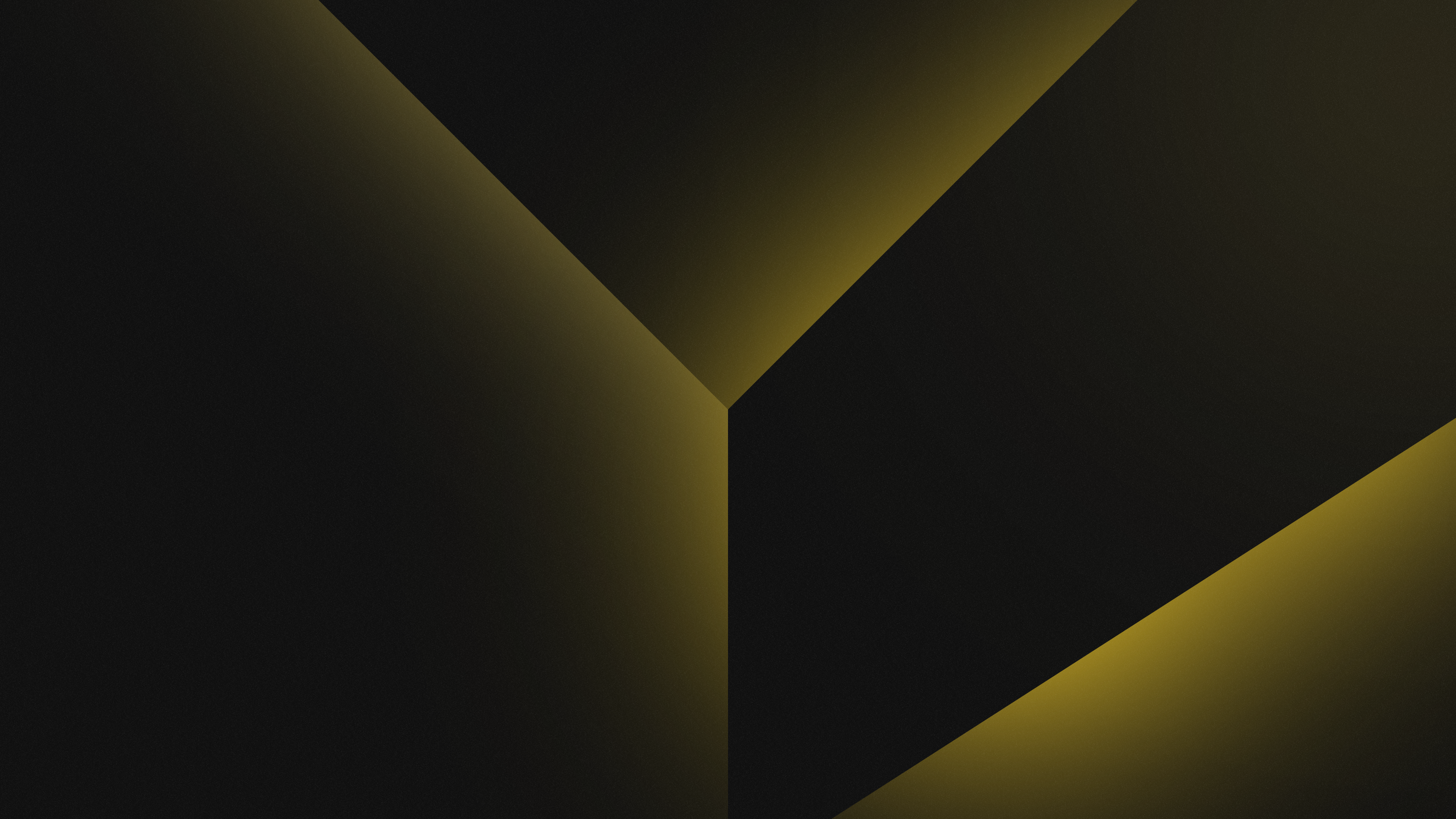 Geometric, Gradient, Black, Yellow, Shapes, Dark background, 4K Gallery HD Wallpaper