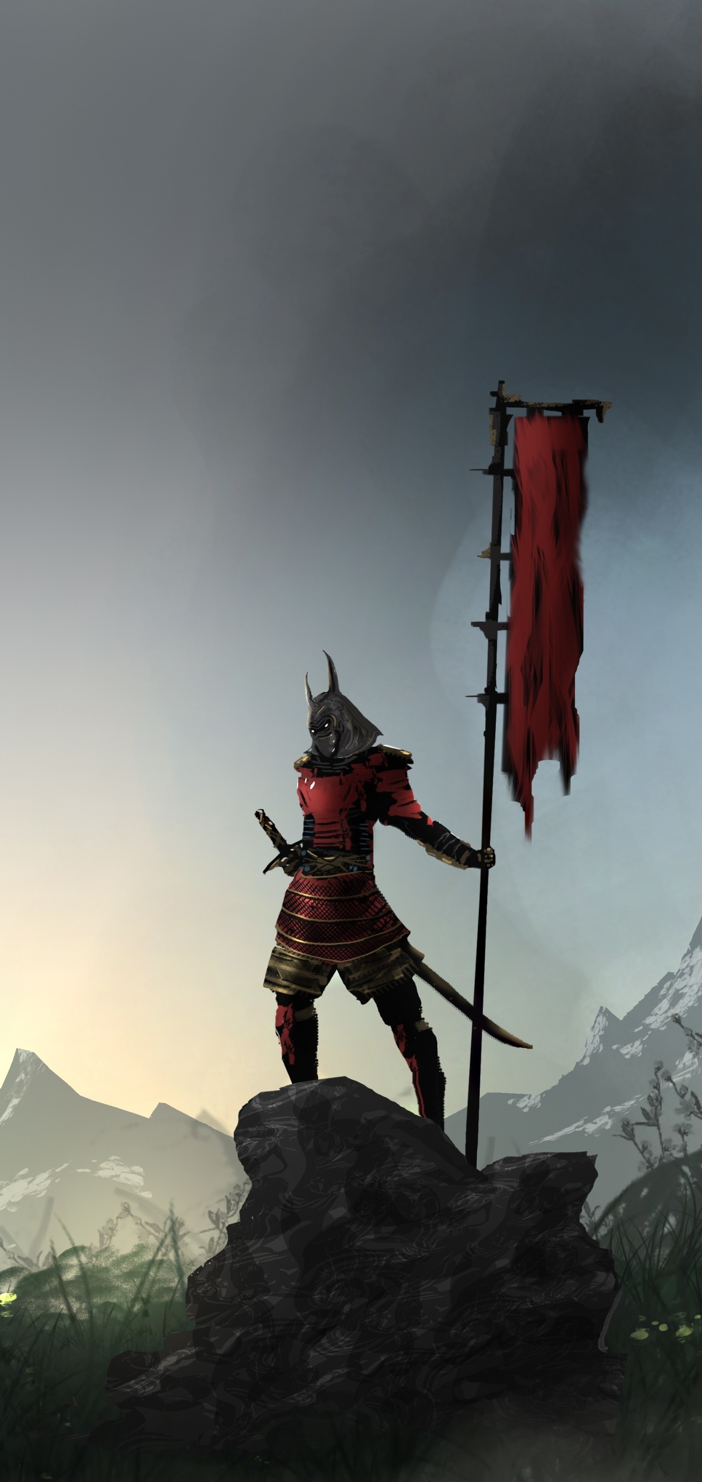Wallpaper / Fantasy Samurai Phone Wallpaper, Armor, Warrior, 1440x3040 free download