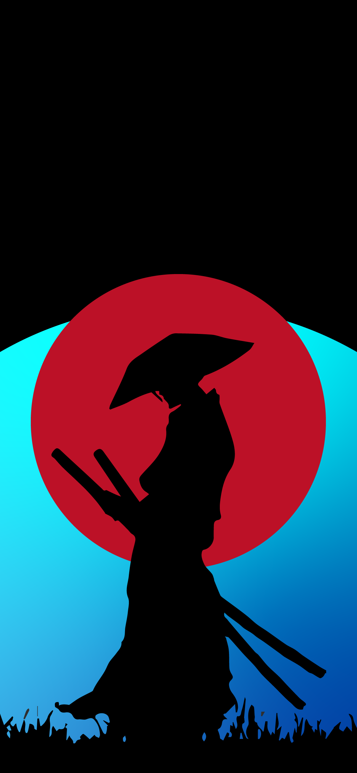 Wallpaper Samurai, Samurai Phone, Graphics, Carmine, Silhouette, Background Free Image