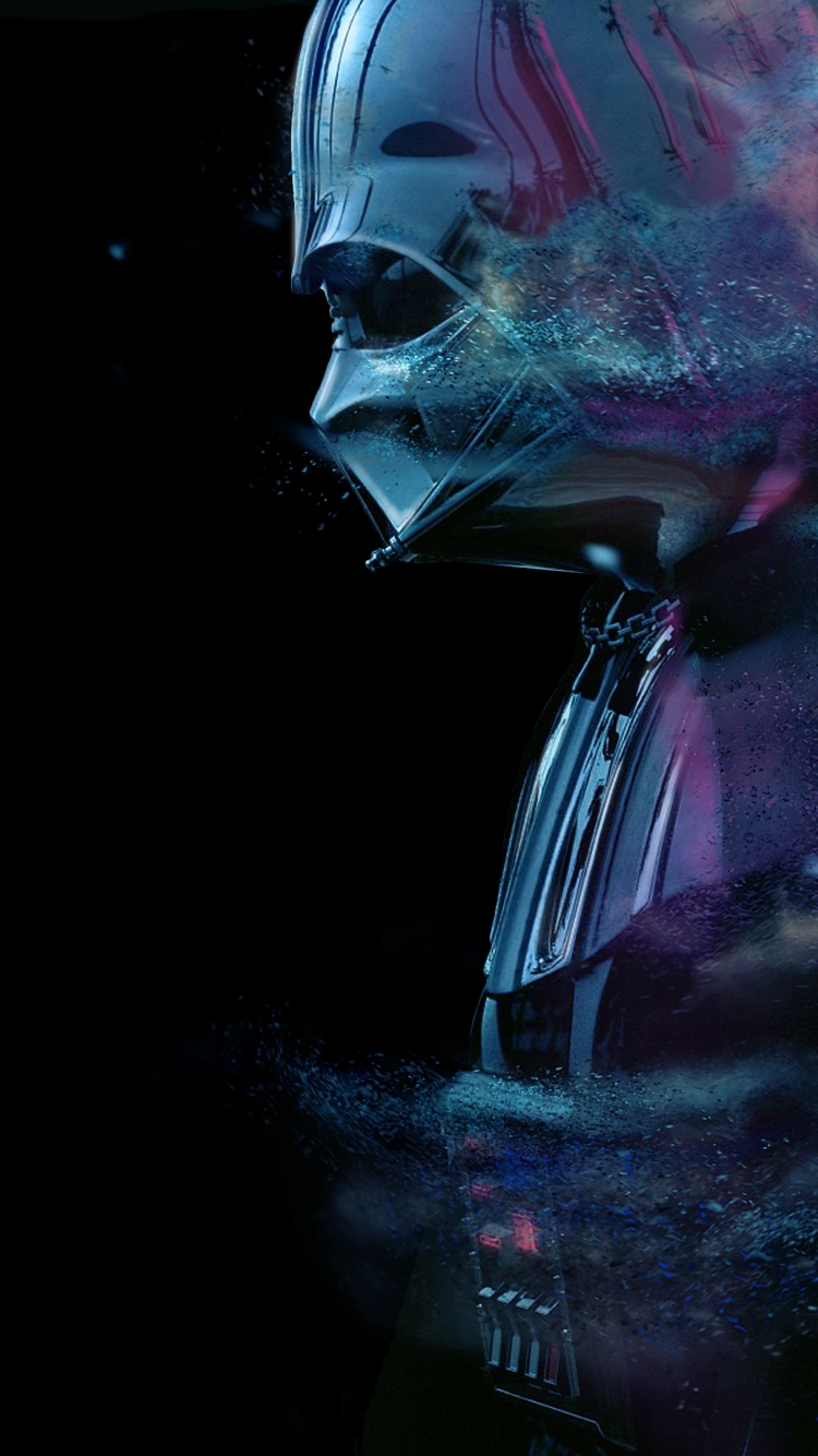 Download wallpaper 750x1334 fading away, star wars, darth vader, iphone 7, iphone 8, 750x1334 HD background, 22682