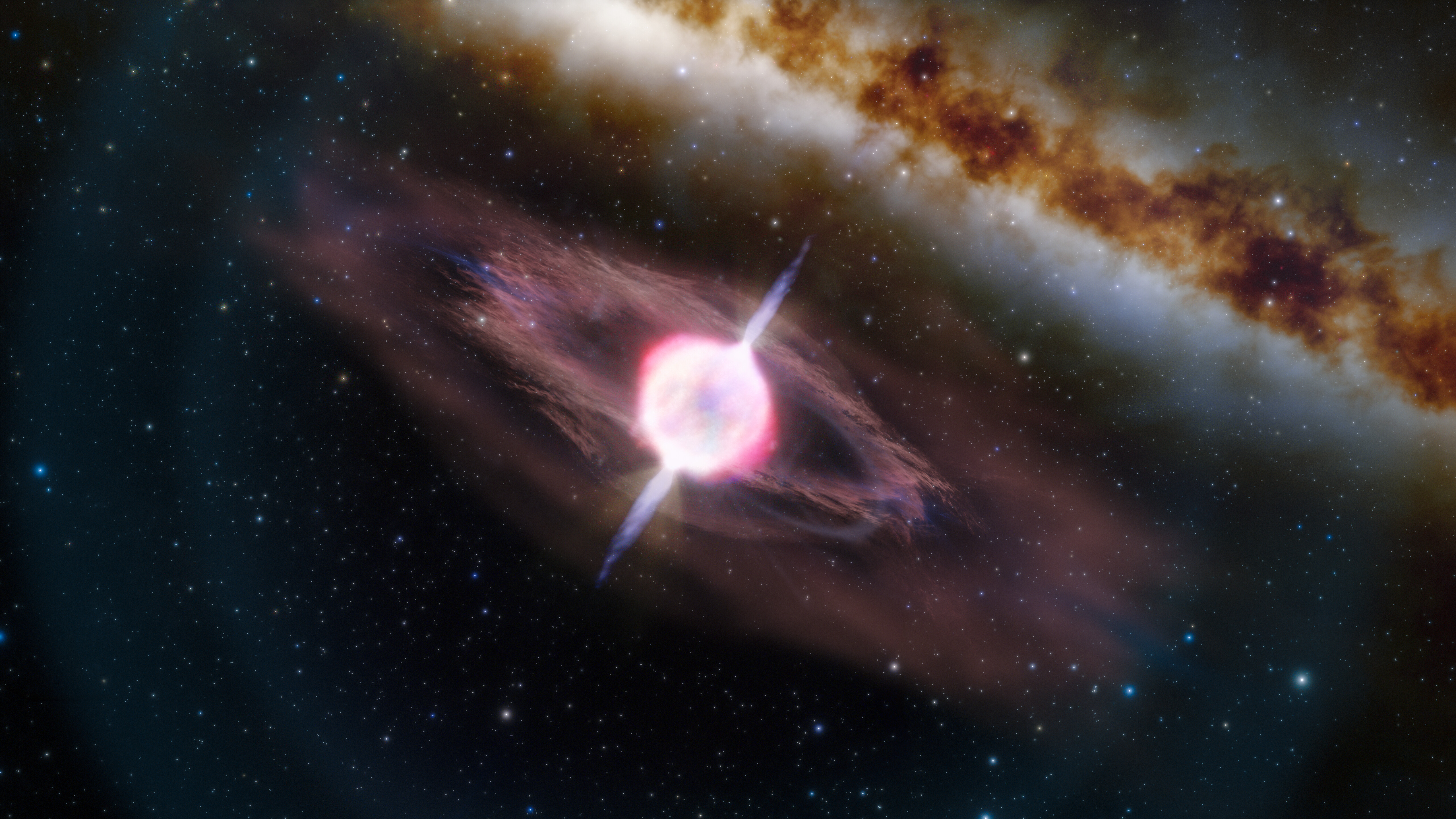 Illustration Of A Short Gamma Ray Burst Caused By A Collapsing Star