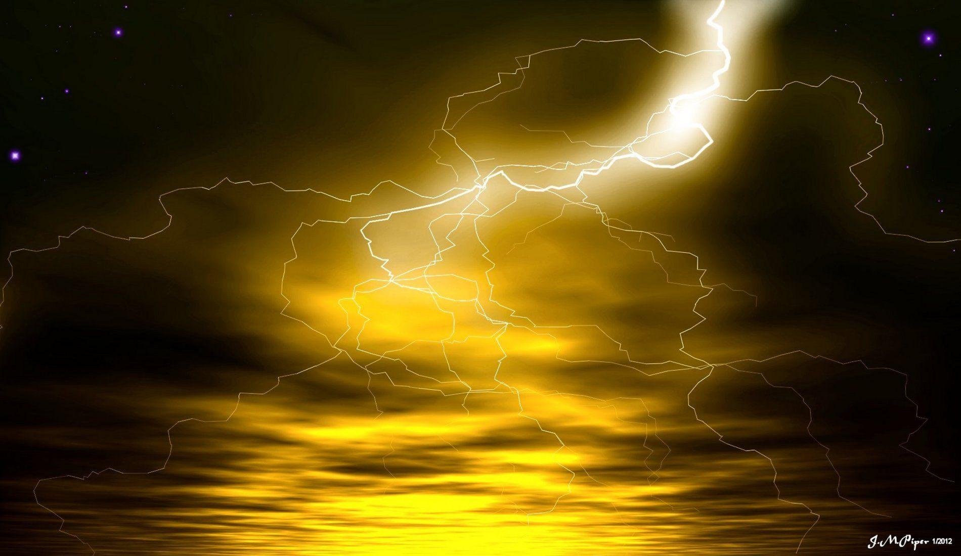 yellow lightning background