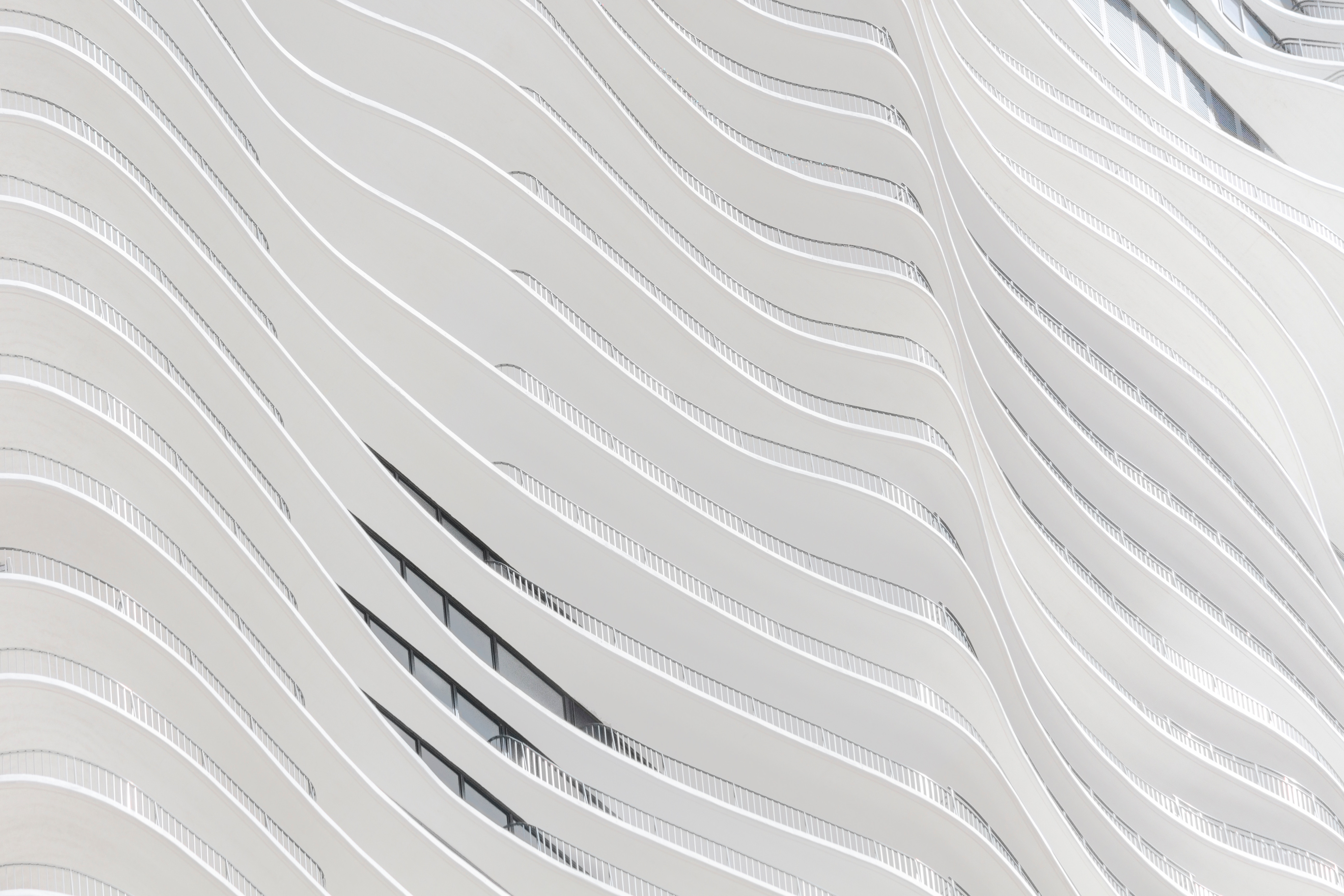 5184x3456 curve, facade, white, wallpaper, amazing wallpaper, desktop background, texture, line, Free image, desktop wallpaper, architecture, wafe, wave, desktop background, black and white, balcony, wallpaper, drawing, modern, bui