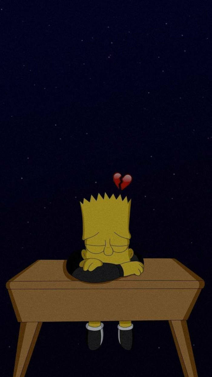 Download Sad Simpsons iPhone Wallpaper