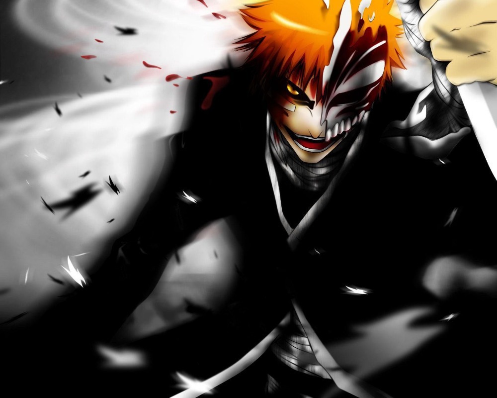 P1372 Anime Bleach Home Decor Poster Hollow Ichigo Wallpaper Print 40x60cm Giant Canvas Poster Home Decor Poster & Calligraphy