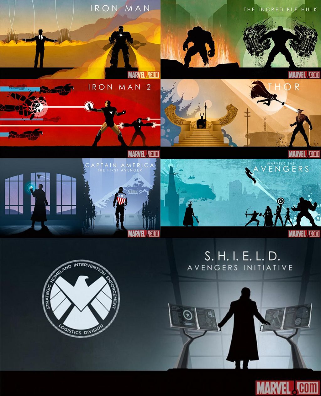 Marvel Phase 1 box set by Matt Ferguson. Marvel phases, Marvel superheroes art, Marvel films