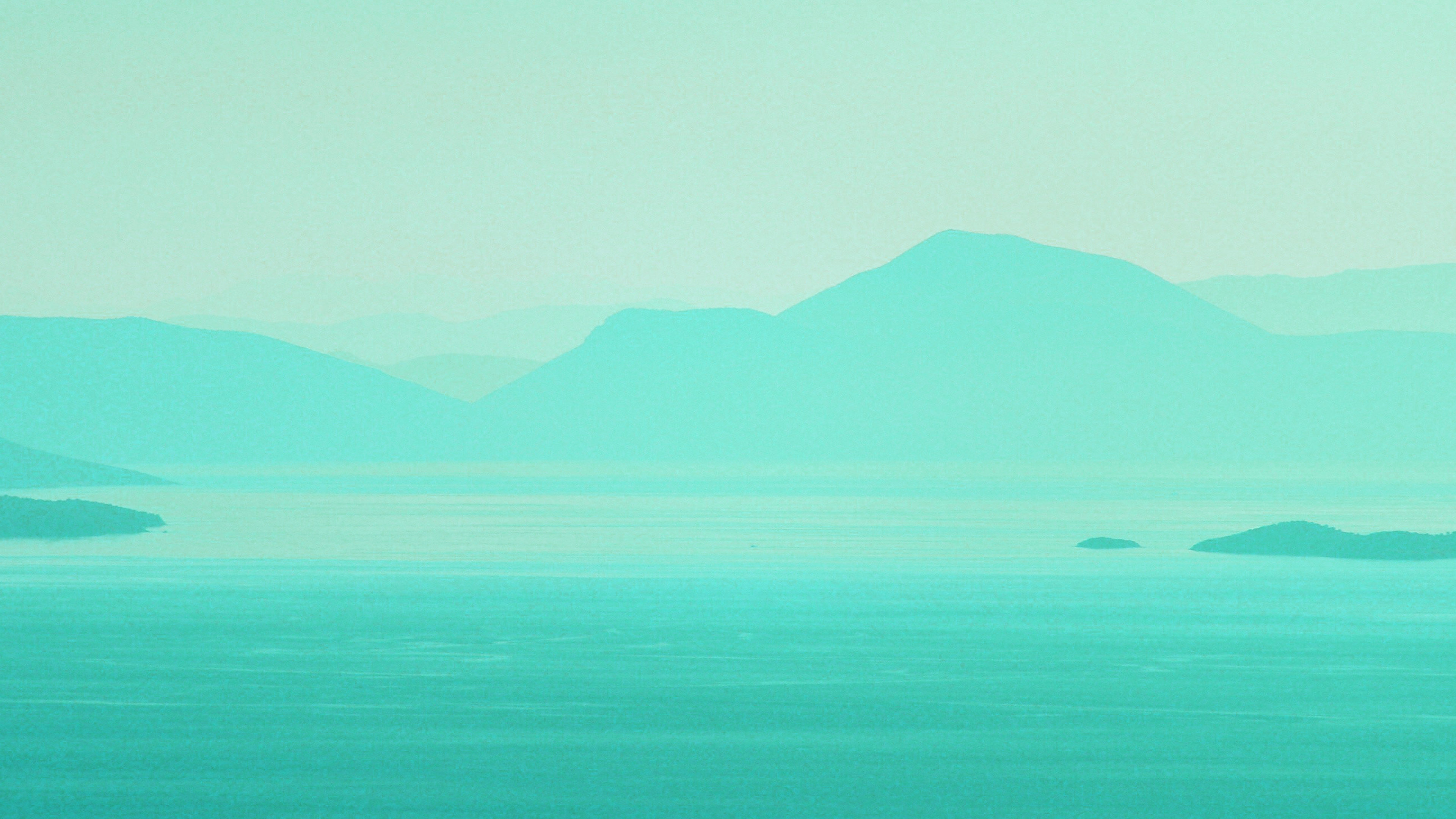 wallpaper for desktop, laptop. sea blue mountain nature green